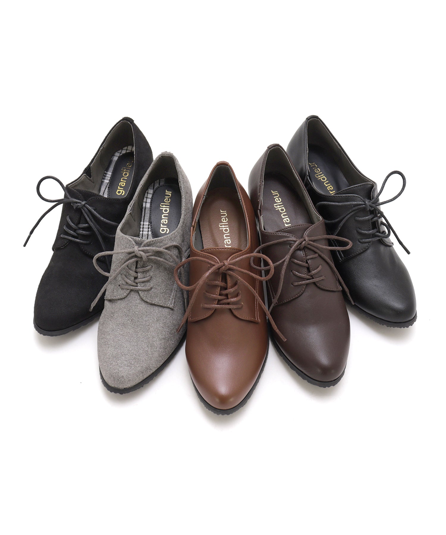 grandfleur grandfleur lightweight lace-up booties with rubber slit