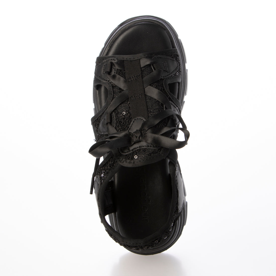 グランドフルール grandfleur レディースカジュアルサンダル （BLK） BLK