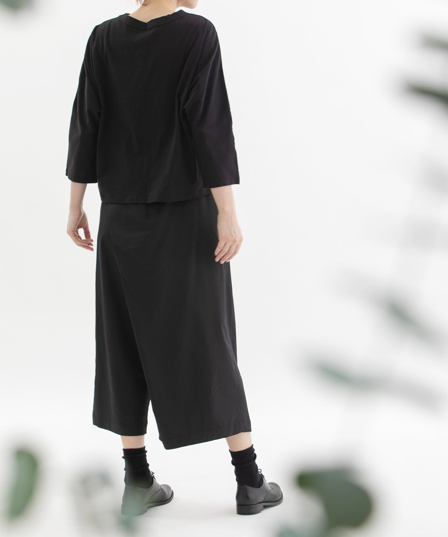ノップドゥノッド nop de nod ポリエステルコットンリネンツイルラップパンツ