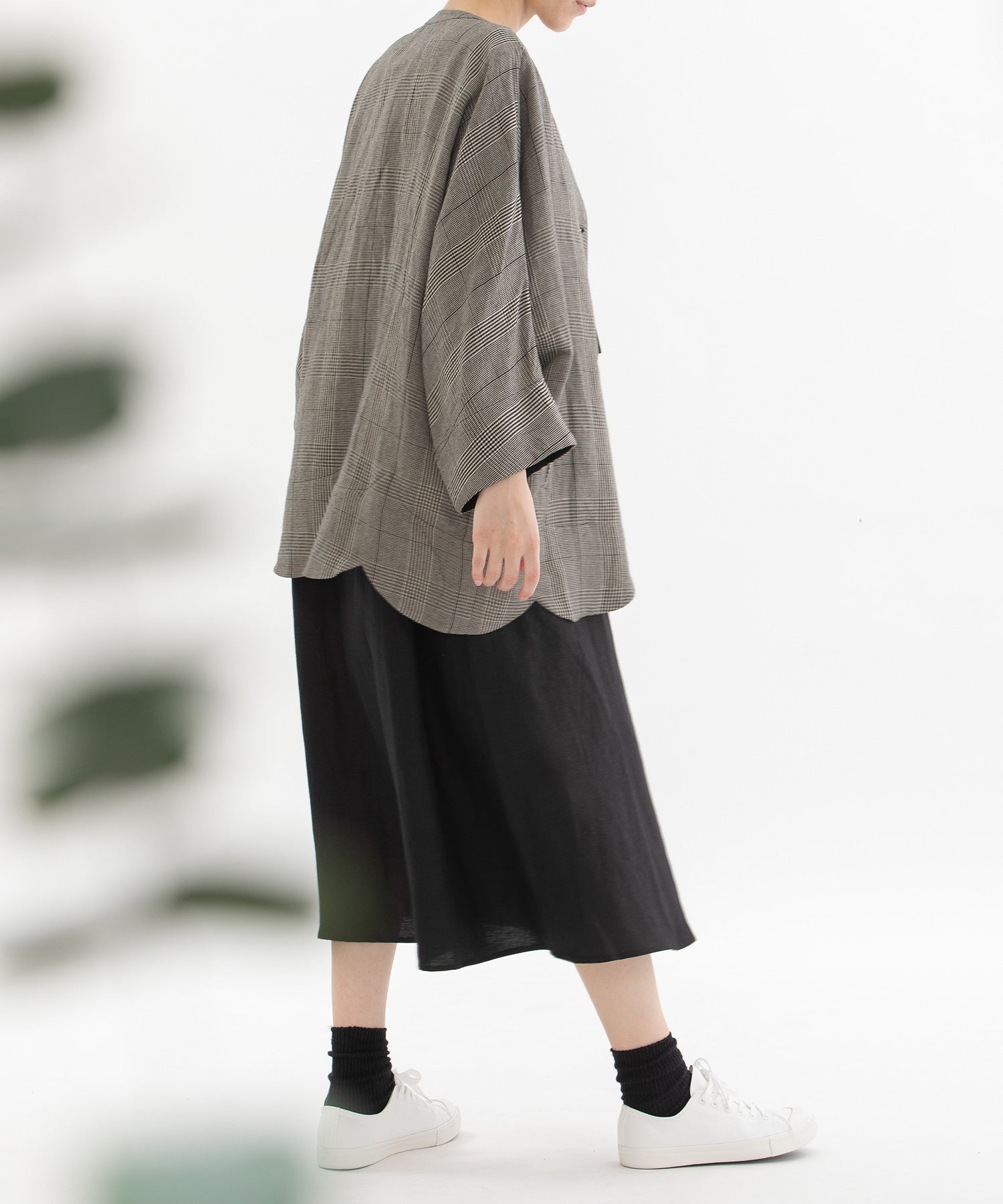ノップドゥノッド nop de nod Clocheリネンレーヨンスカラップジャケット （スミクロ） スミクロ