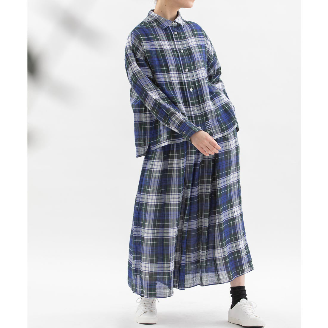ノップドゥノッド nop de nod ラミータータンチェックキュロット （ネイビー） ネイビー