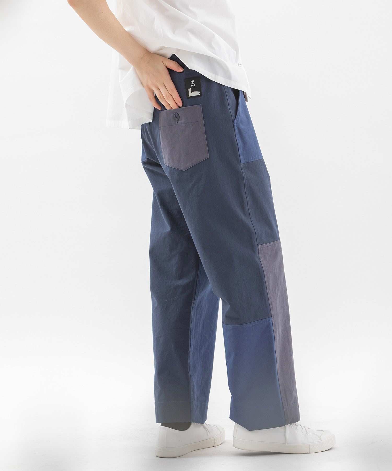 ノップドゥノッド nop de nod miscコットンストレートパンツ （ネイビー） ネイビー