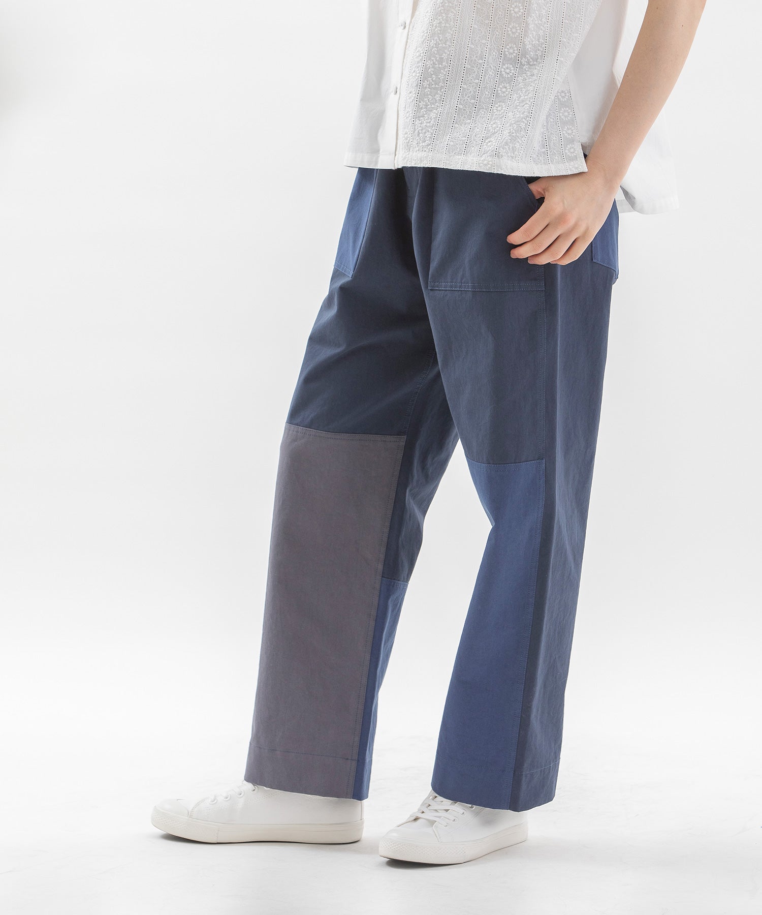 ノップドゥノッド nop de nod miscコットンストレートパンツ （ネイビー） ネイビー
