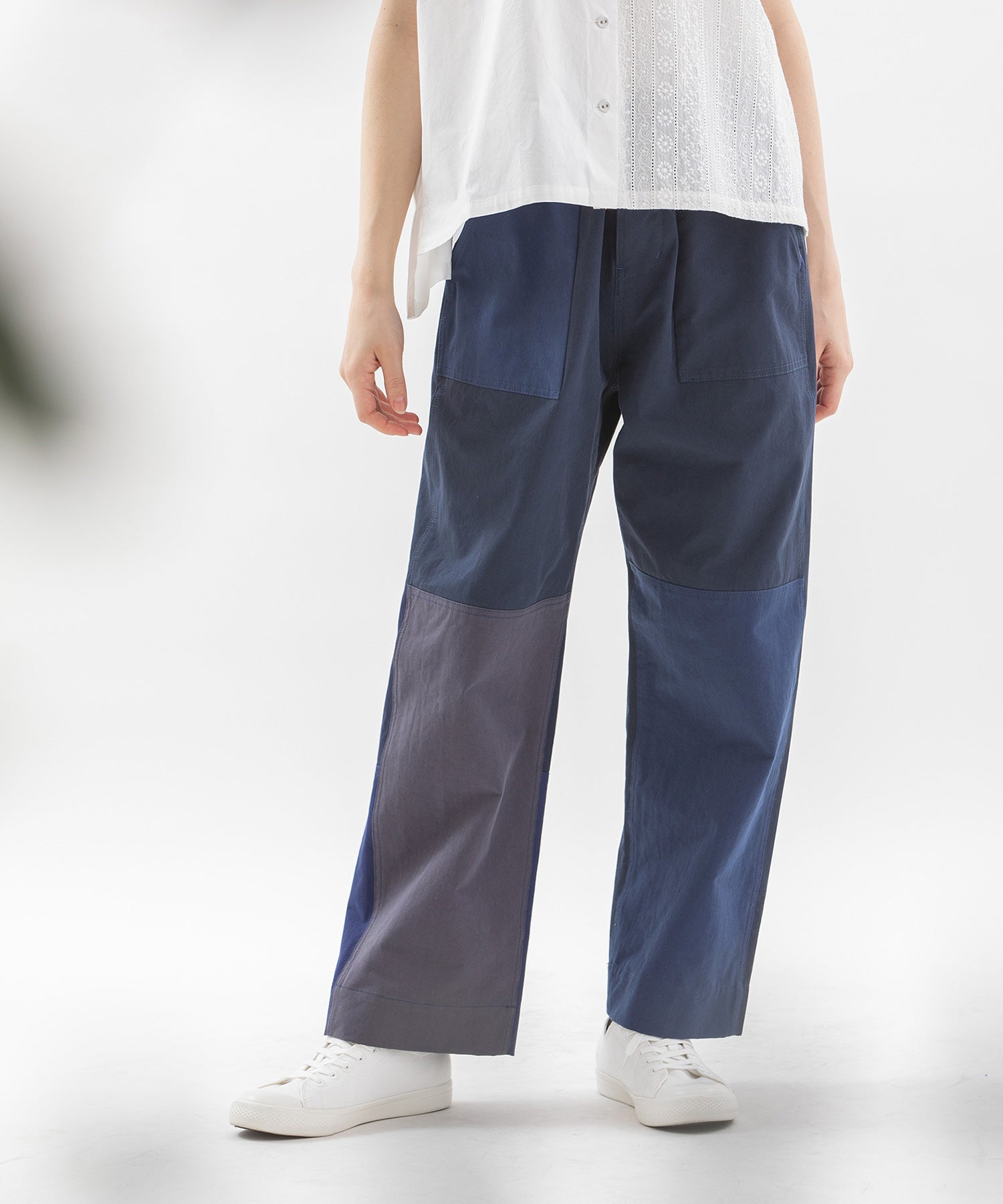 ノップドゥノッド nop de nod miscコットンストレートパンツ （ネイビー） ネイビー