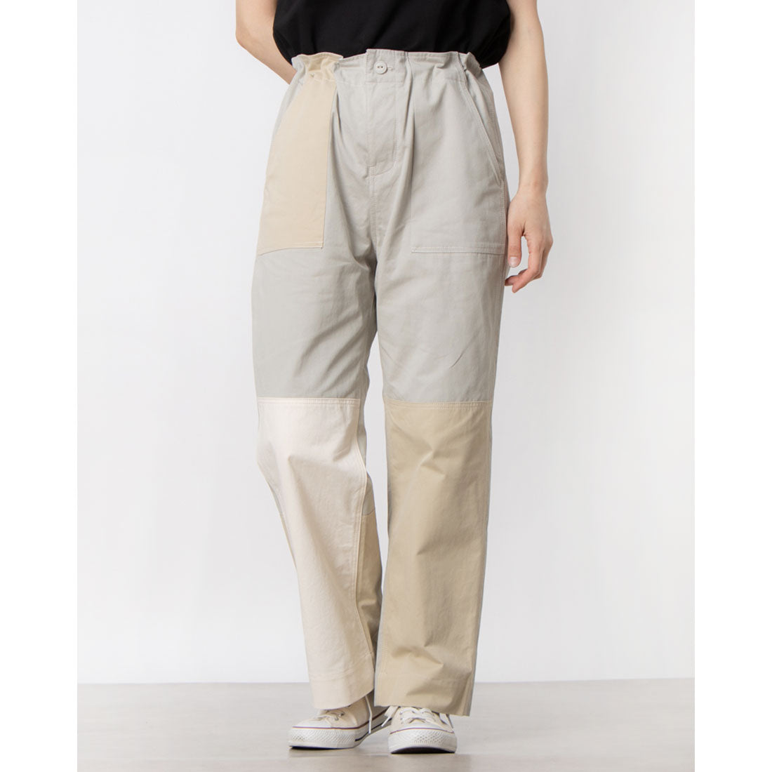 ノップドゥノッド nop de nod miscコットンストレートパンツ （ベージュ） ベージュ