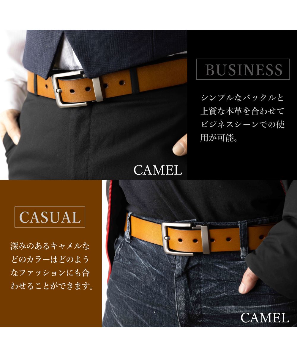GRADE GRADE Men's Genuine Leather Belt Gift Box Present Cowhide