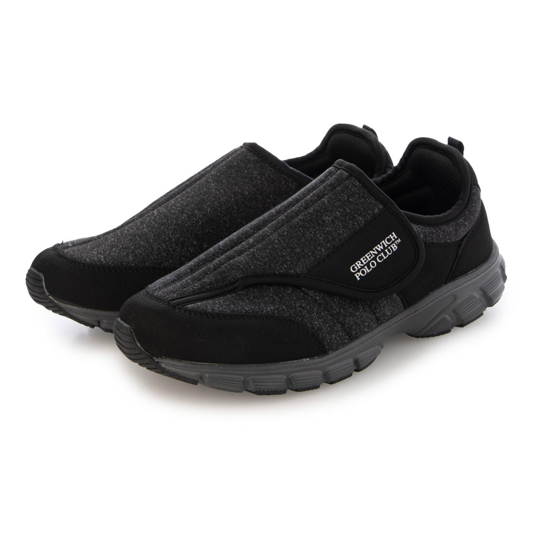 グリニッジポロクラブ GREENWICH POLO CLUB GREENWICHPOLOCLUBサイドマジックシューズ （ブラック） ブラック