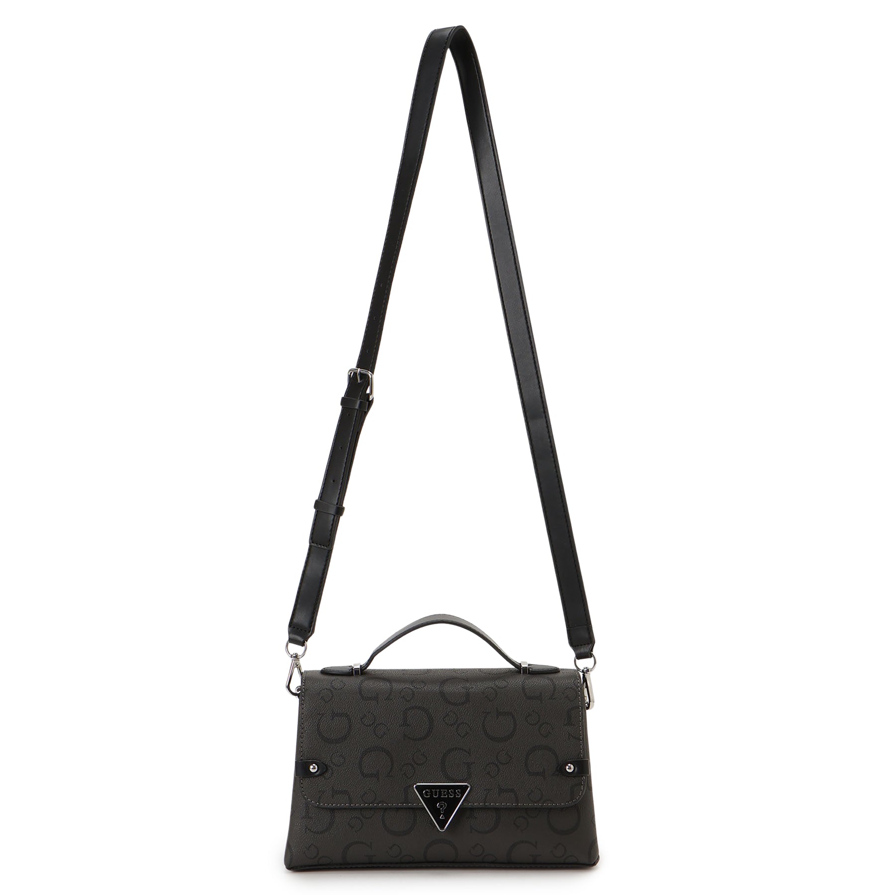 【ダークグレー(COA)】GUESS ハンドバッグ (W)MARLENA Top Handle Crossbody GUESS｜GUESS ハンドバッグ (W)MARLENA Top Handle Crossbody
