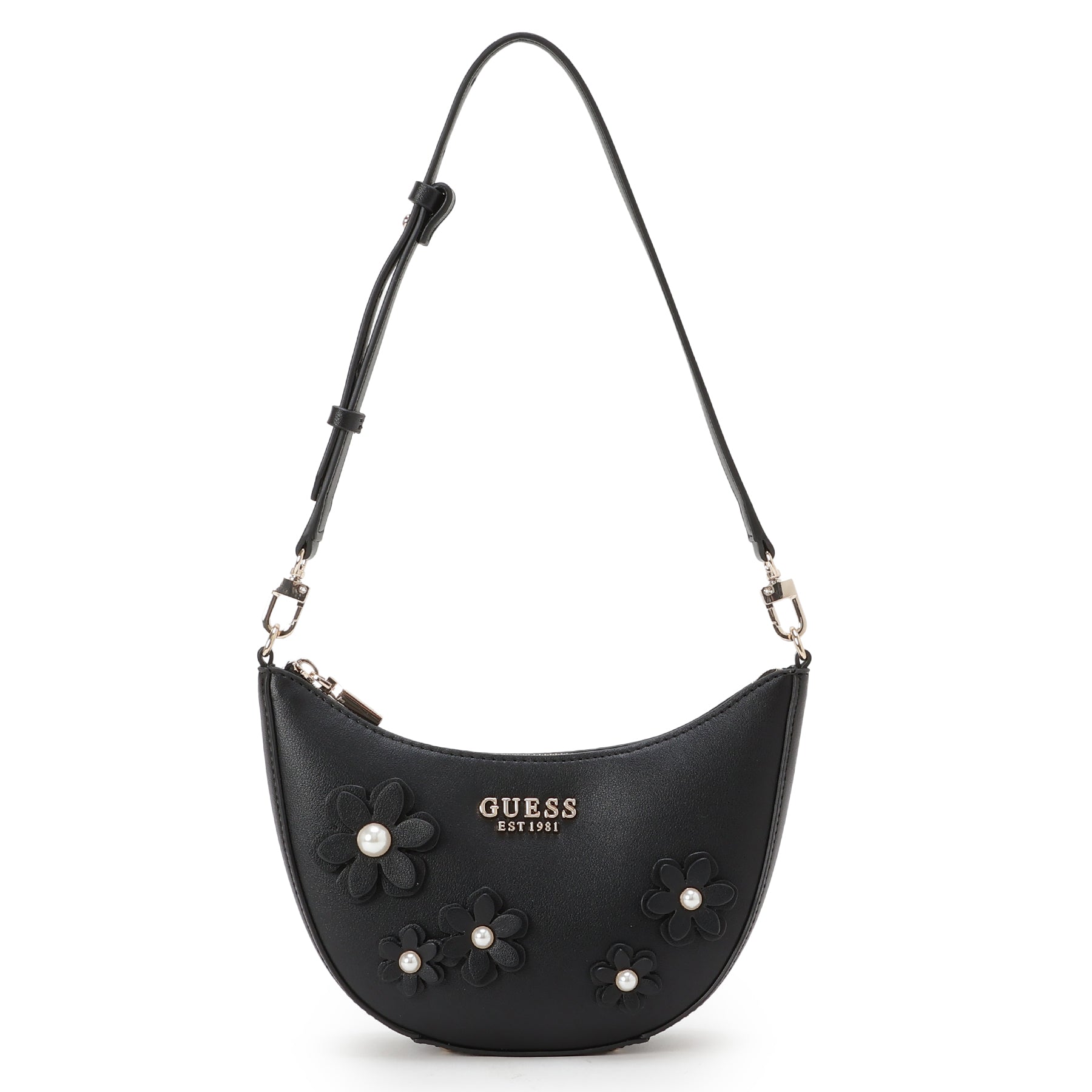 ゲス GUESS ZARIA Mini Top Zip Shoulder Bag （BLA） BLA