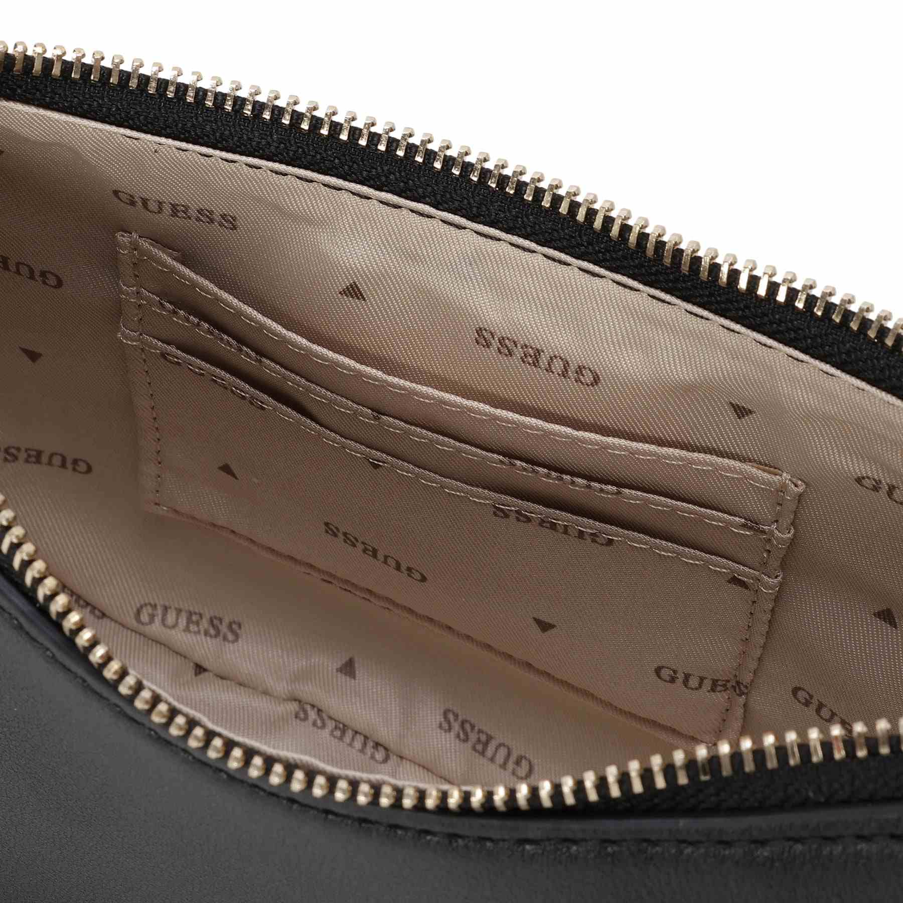 ゲス GUESS ZARIA Mini Top Zip Shoulder Bag （BLA） BLA