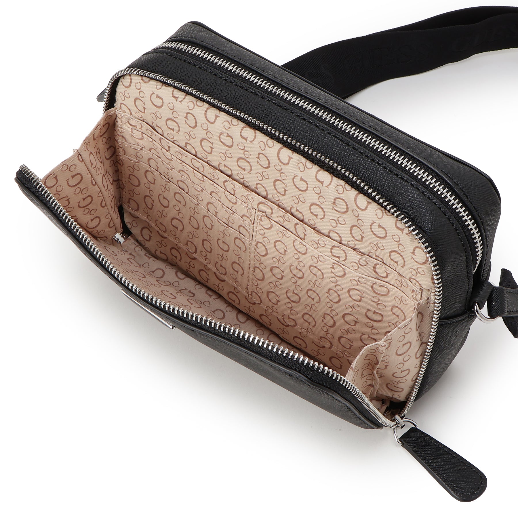 ゲス GUESS VIVIETTE Mini Double Zip Crossbdy （BLA） BLA