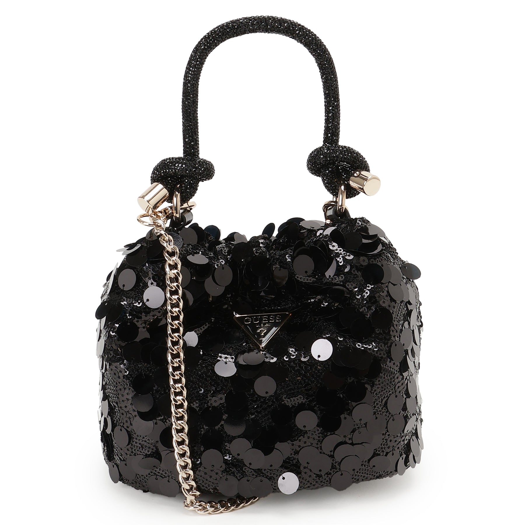 ゲス GUESS HOLIDAY Shine Top Handle Pouch （BLA） BLA