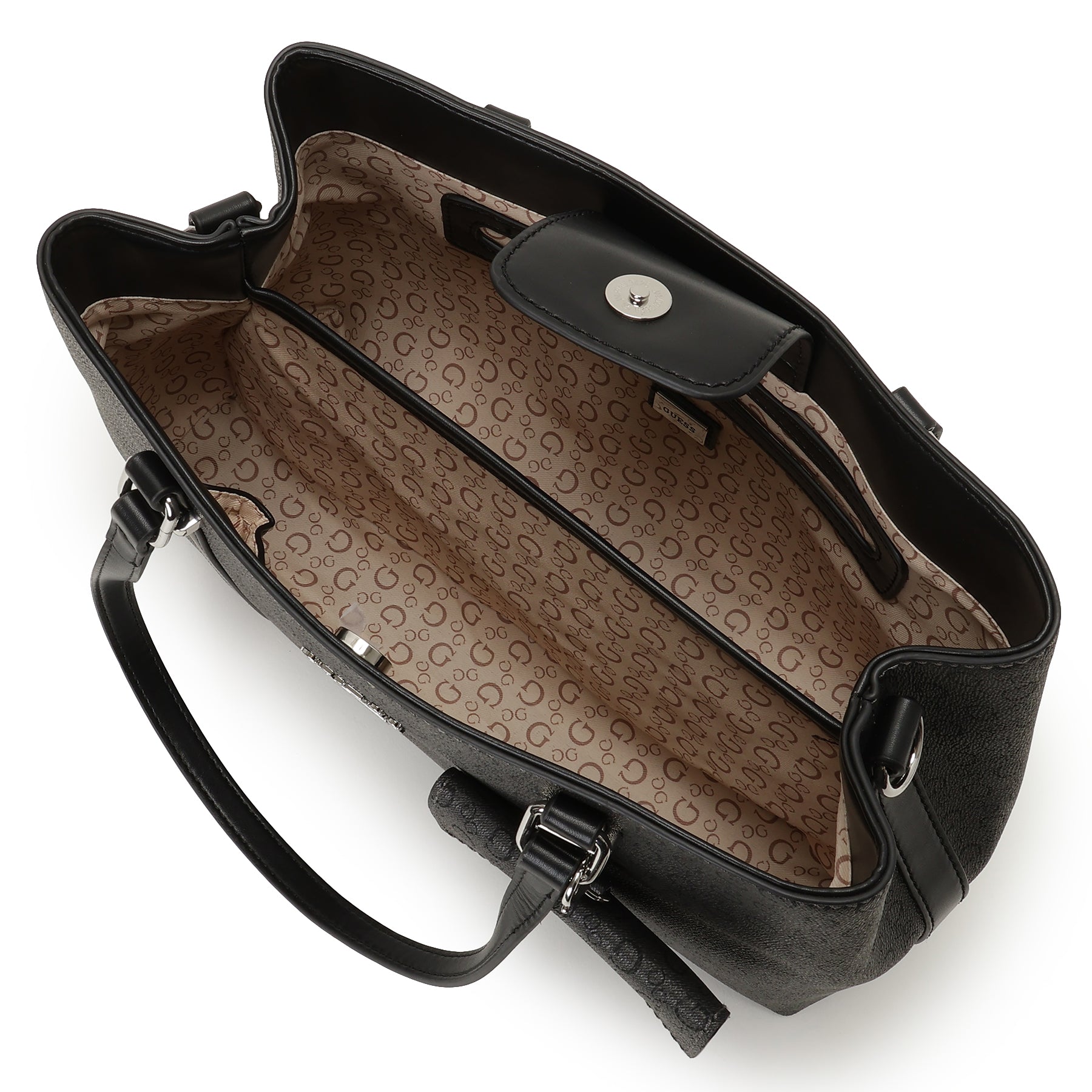 【ダークグレー(COA)】GUESS トートバッグ (W)MADWELLE Satchel Guess Madwelle Satchel