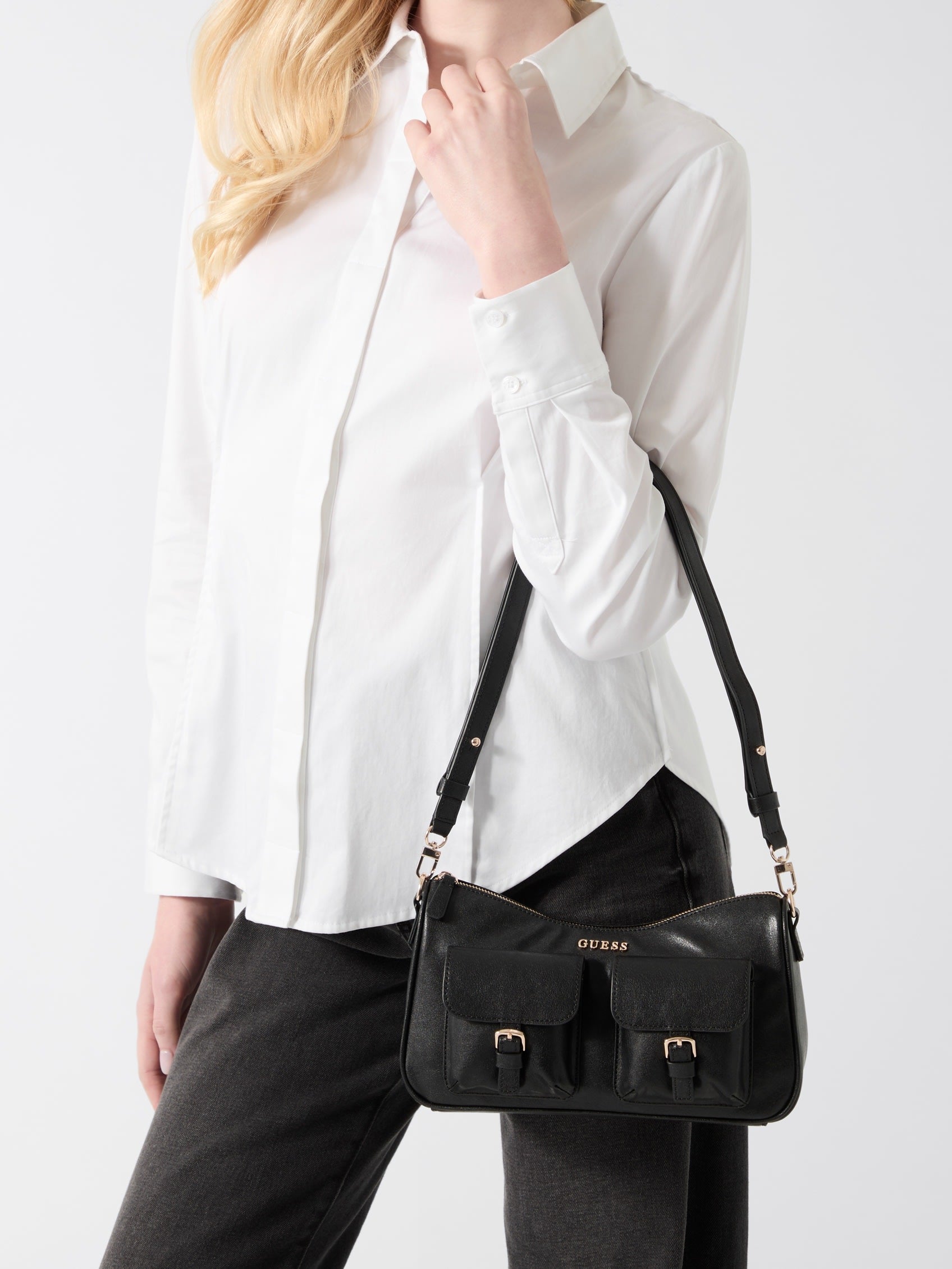 ゲス GUESS KASSIE Convertible Shoulder Bag （BLA） BLA
