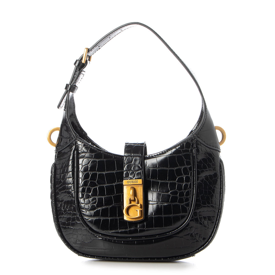ゲス GUESS MAIMIE Mini Hobo  ハンドバッグ ホーボー レディース,BLA