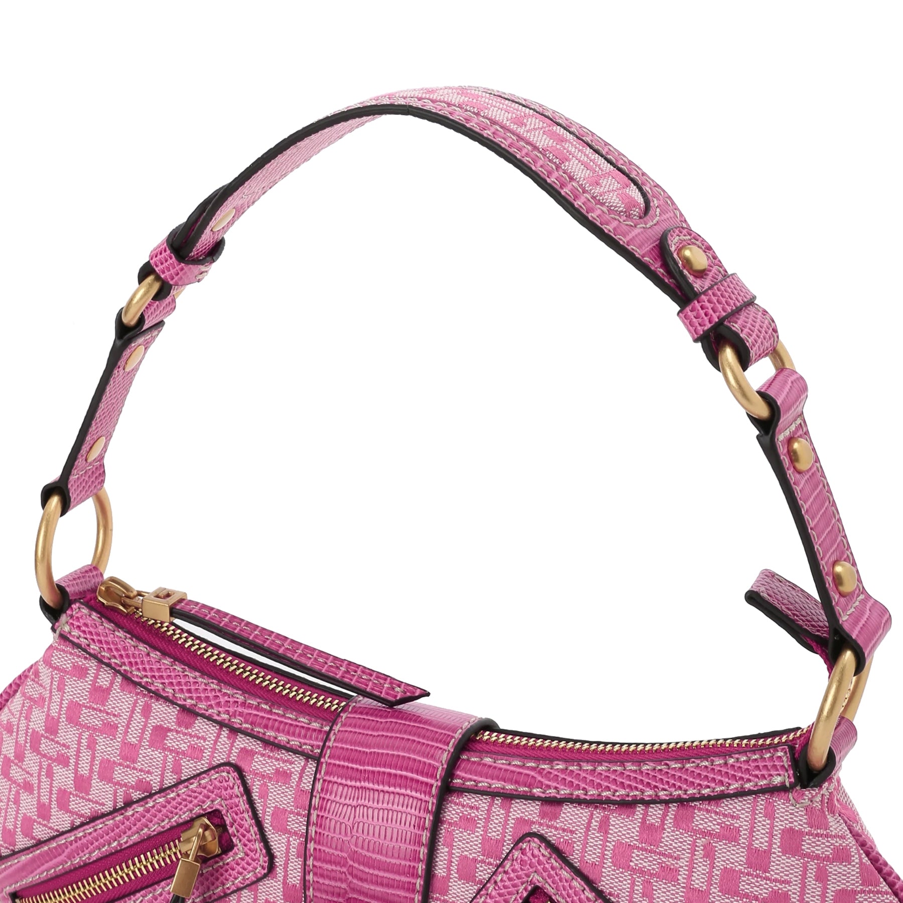 GUESS ピンク ハンドバッグ GUESS BELLE Vintage Tp Zip Shoulder Bag Handbag Shoulder Bag Women's