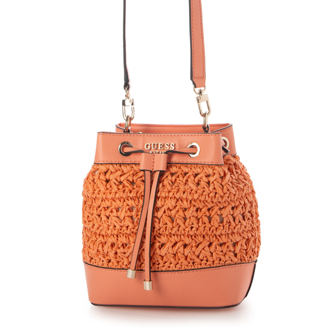 【ライトピンク(DPD)】GUESS ショルダーバッグ (W)LIGURIA Drawstring Bucket GUESS Galleria Bucket Handbag – ShopCGX