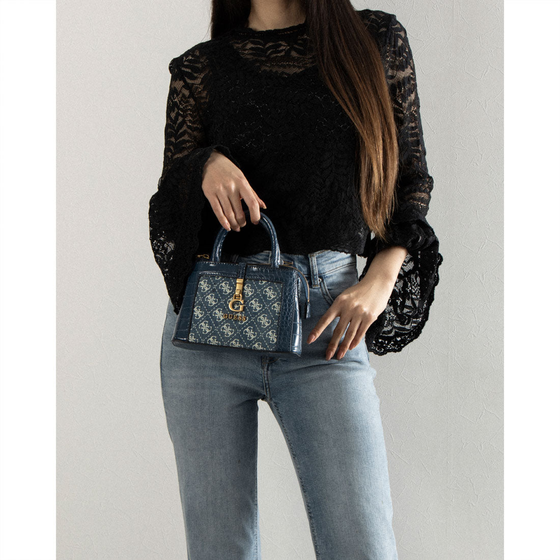 GUESS G JAMES Logo Mini Satchel Handbag for Women