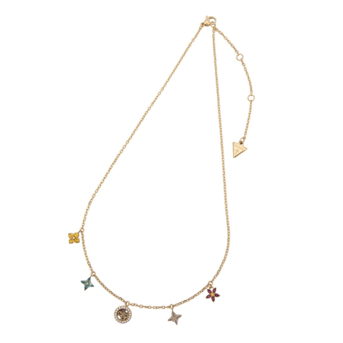 ゲス GUESS SECRET GARDEN 16-18 Flower Charms Necklace （YGMC） YGMC