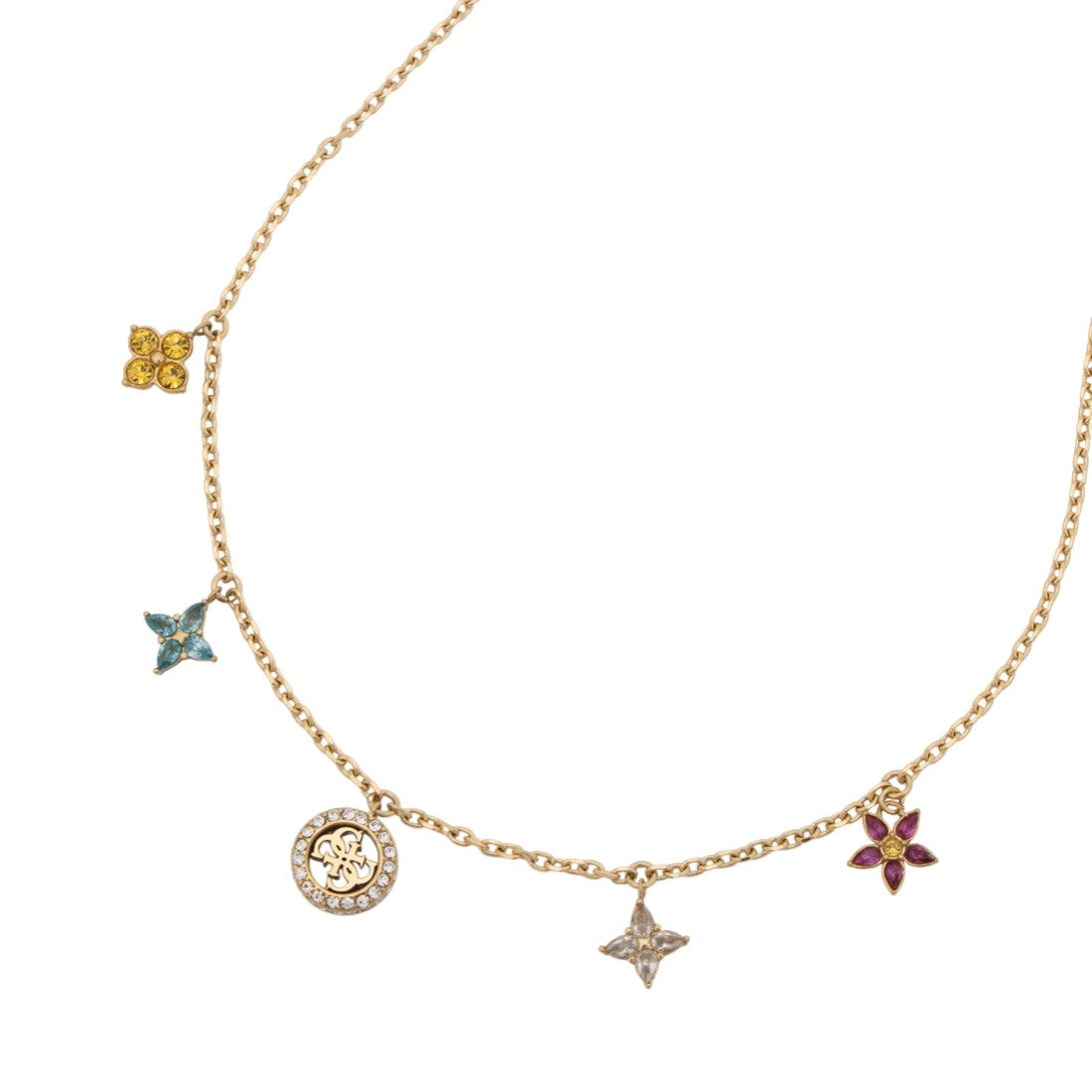 ゲス GUESS SECRET GARDEN 16-18 Flower Charms Necklace （YGMC） YGMC
