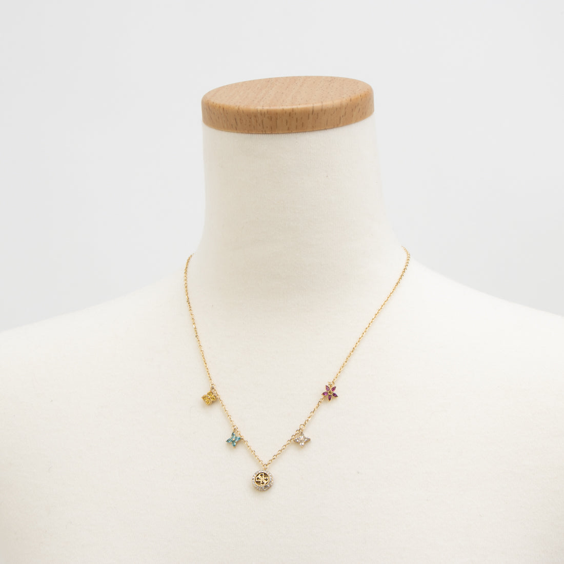 ゲス GUESS SECRET GARDEN 16-18 Flower Charms Necklace （YGMC） YGMC