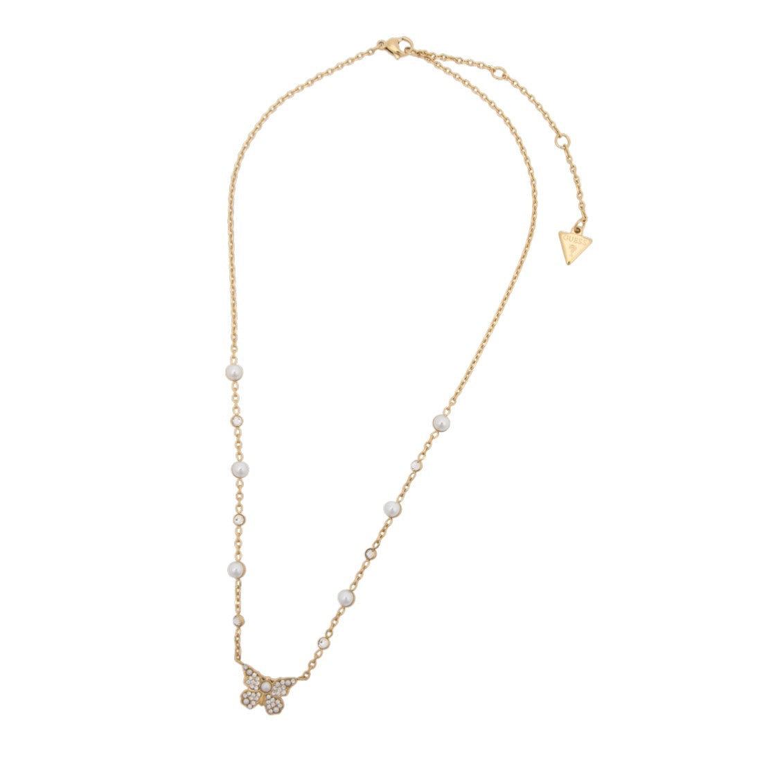 ゲス GUESS BORBOLETA 16-18 Pave Borboleta Necklace （YG） YG