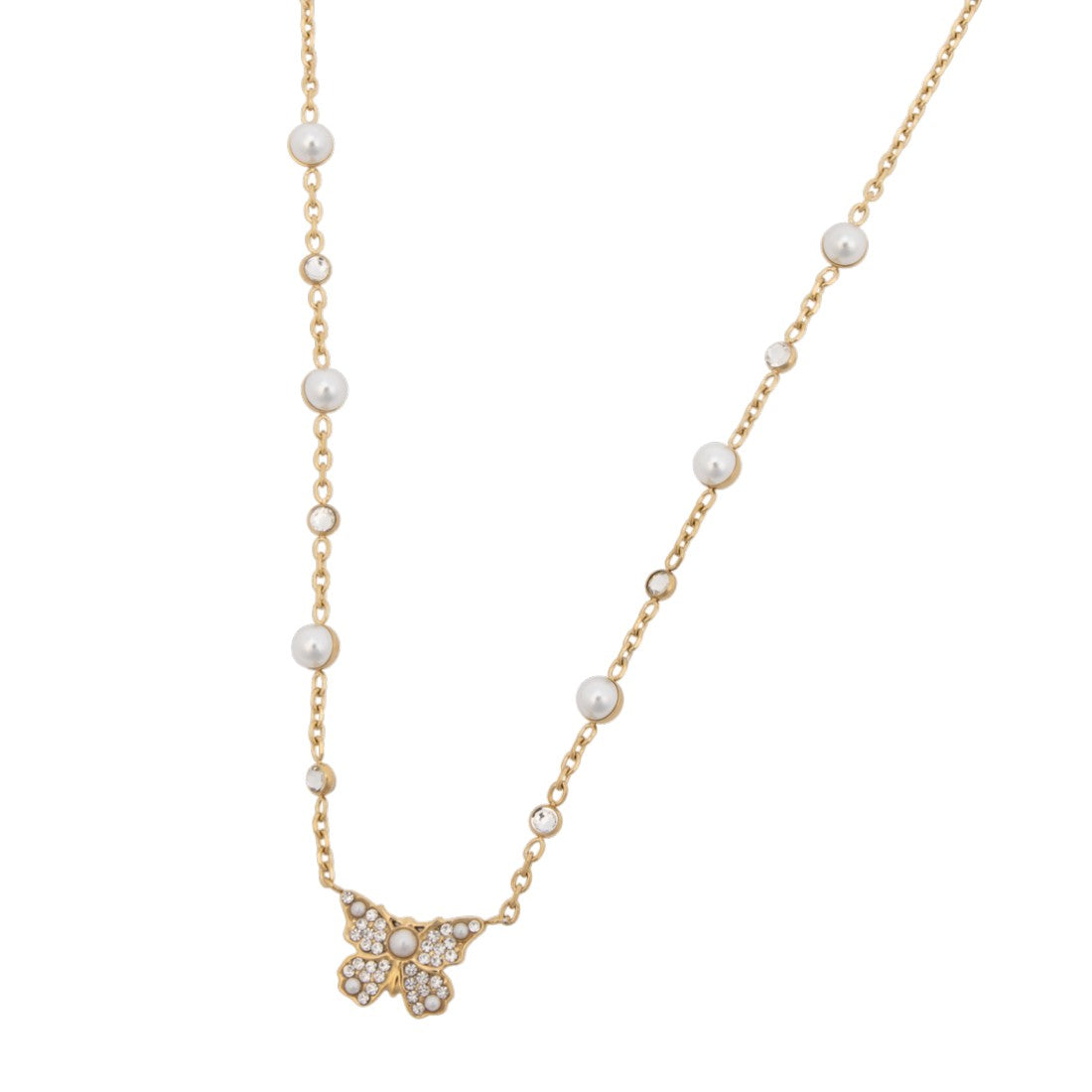 ゲス GUESS BORBOLETA 16-18 Pave Borboleta Necklace （YG） YG