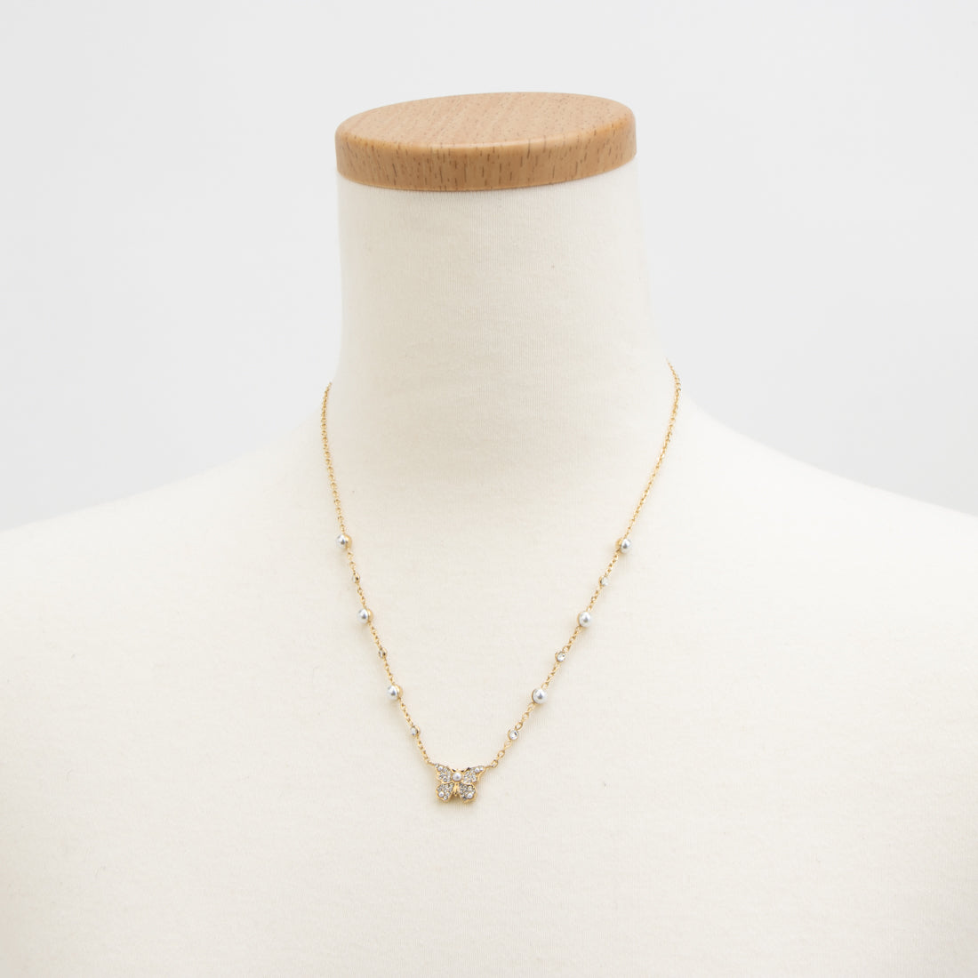 ゲス GUESS BORBOLETA 16-18 Pave Borboleta Necklace （YG） YG