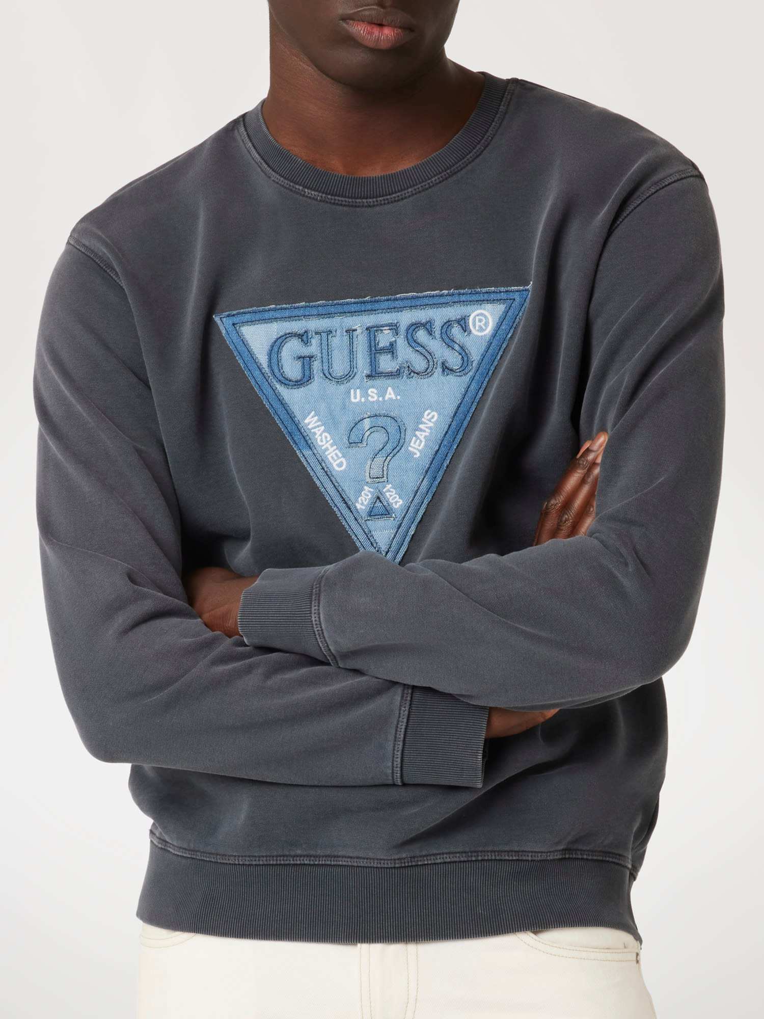 GUESS TRIANGLE Patch Cn Sweatshirt