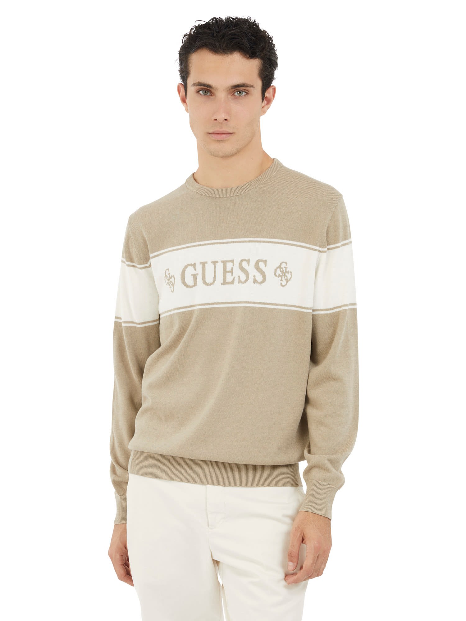 ゲス GUESS GEOFFREY Cn Ls Logo Sweater （G9I0） G9I0
