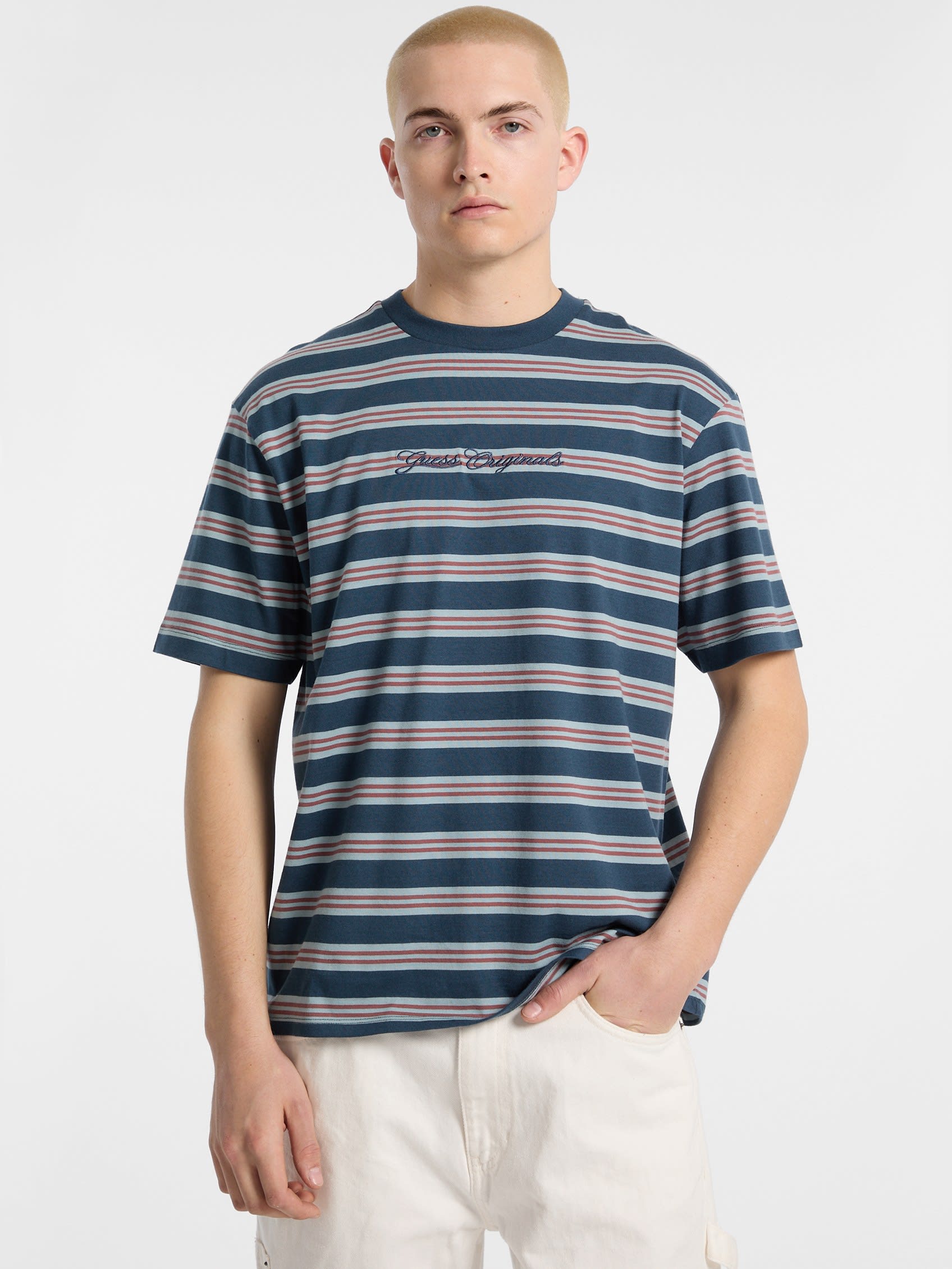 ゲス GUESS GUESS Originals Horizontal Stripe Tee （S77S） S77S