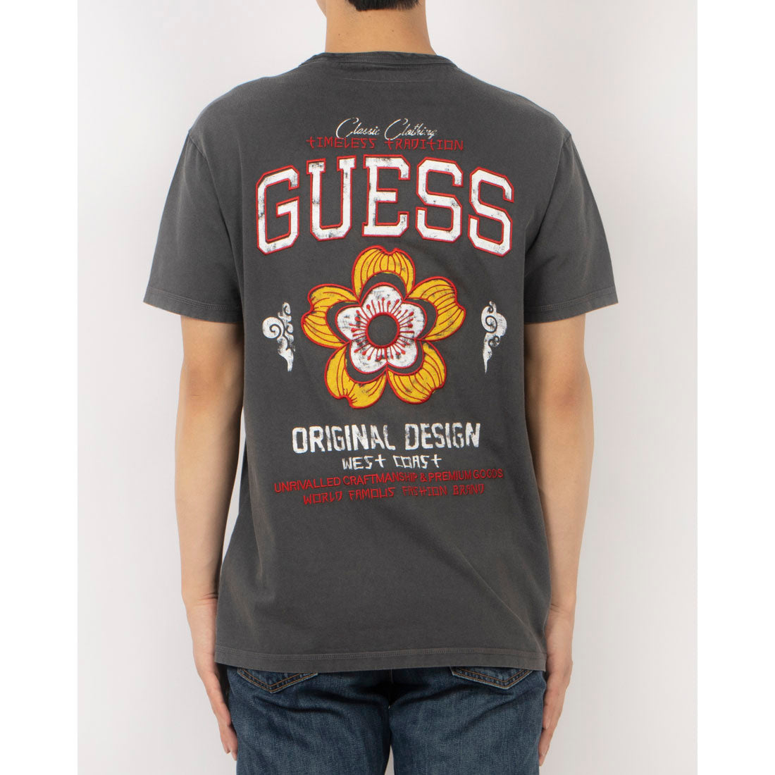 ゲス GUESS SS Cn Treated Flower Tee （G9G3） G9G3