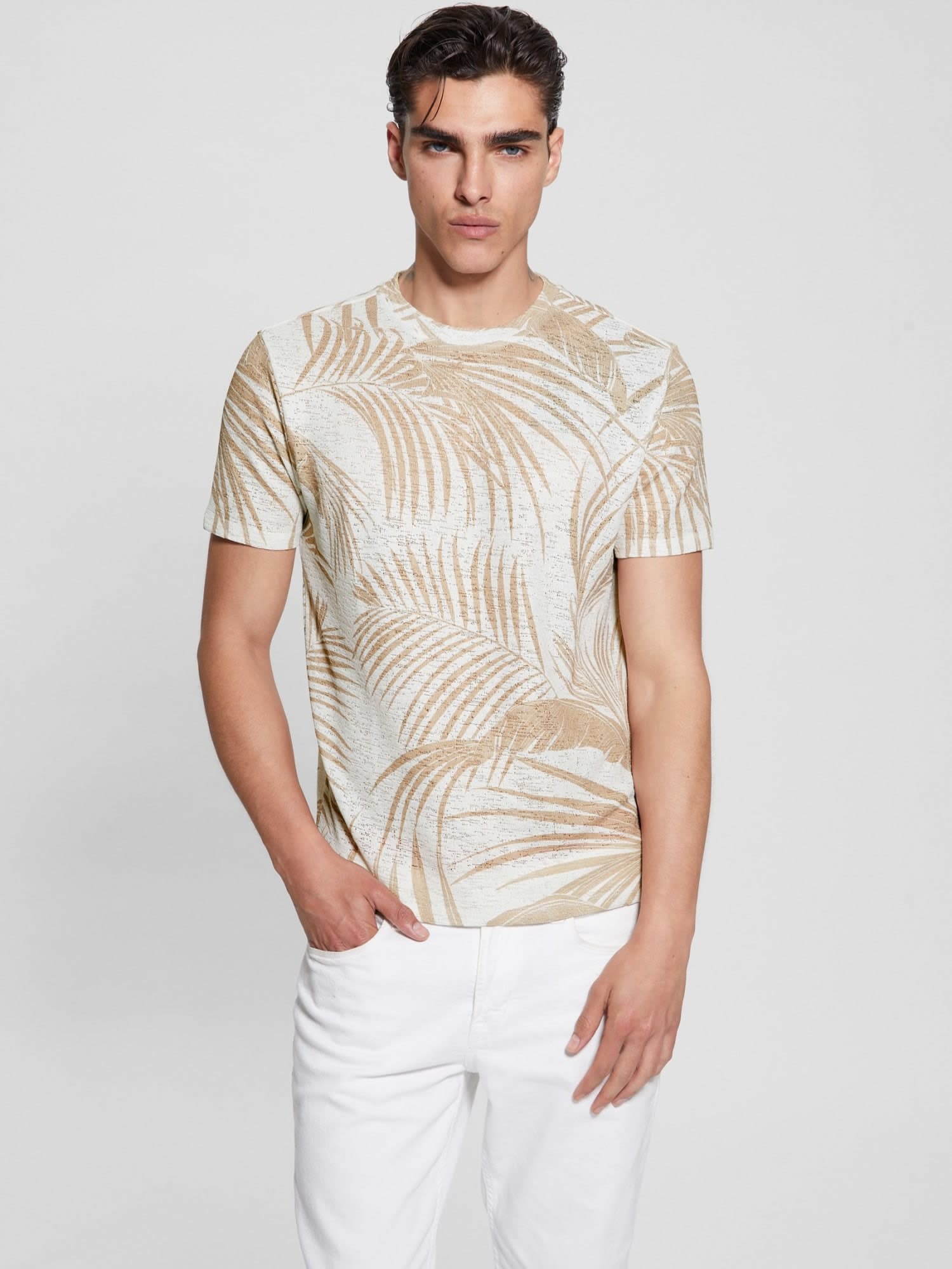 ゲス GUESS SS Gauze Baja Palm Crew （F25S） F25S