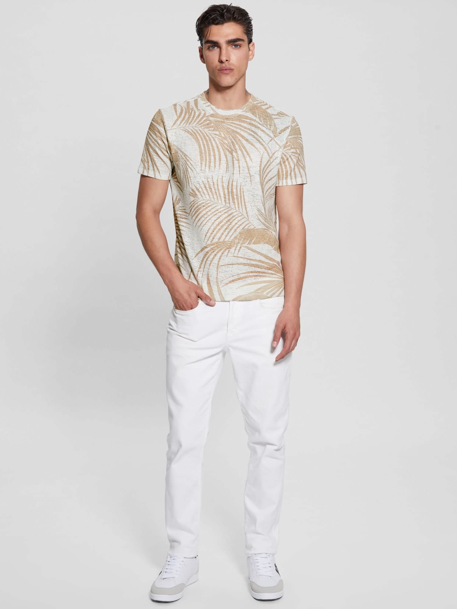 ゲス GUESS SS Gauze Baja Palm Crew （F25S） F25S
