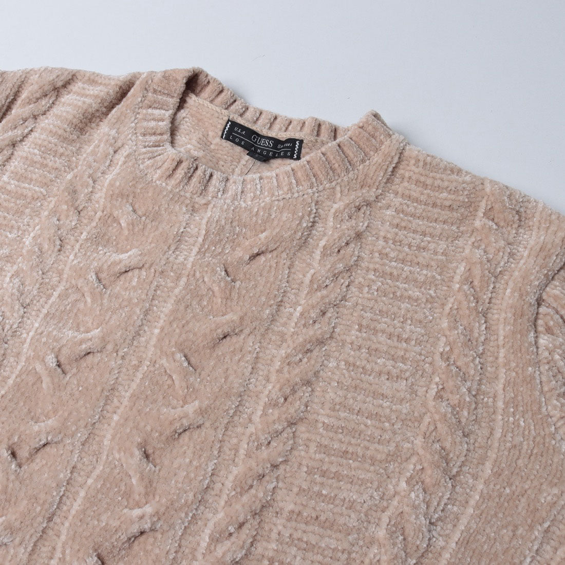 ゲス GUESS EGIDIO Crew Neck Cable Chenille Sweater （G1CV） G1CV