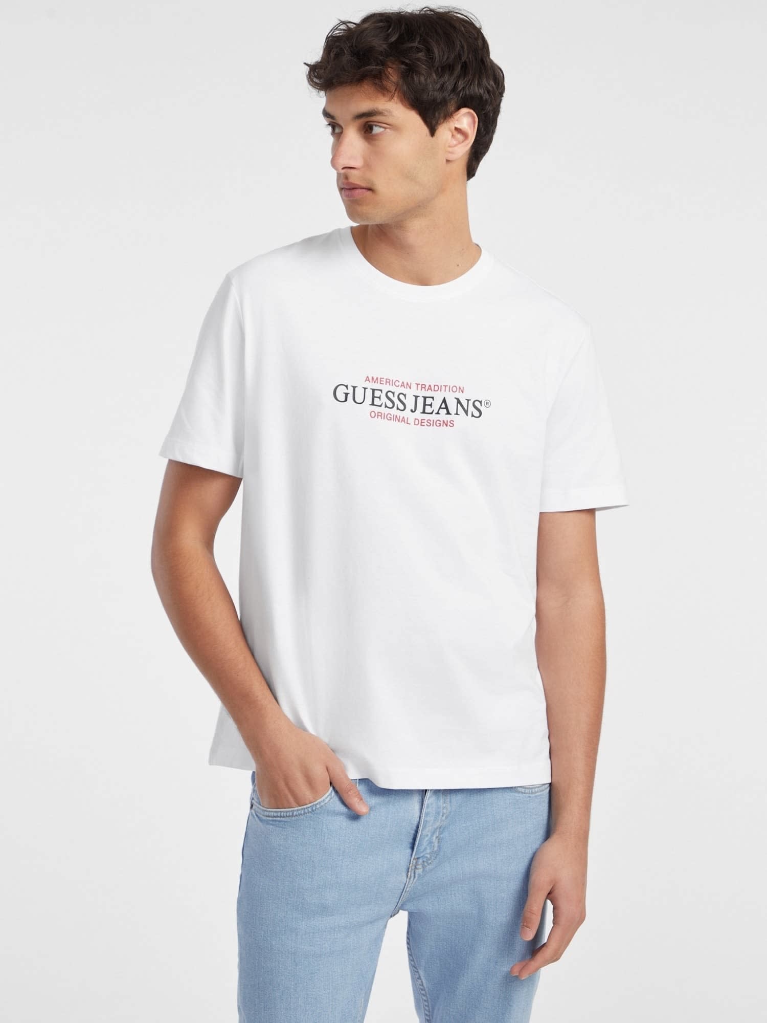 ゲス GUESS GUESS JEANS Short Sleeves Crew Neck Regular American Trad Tee （G011） G011