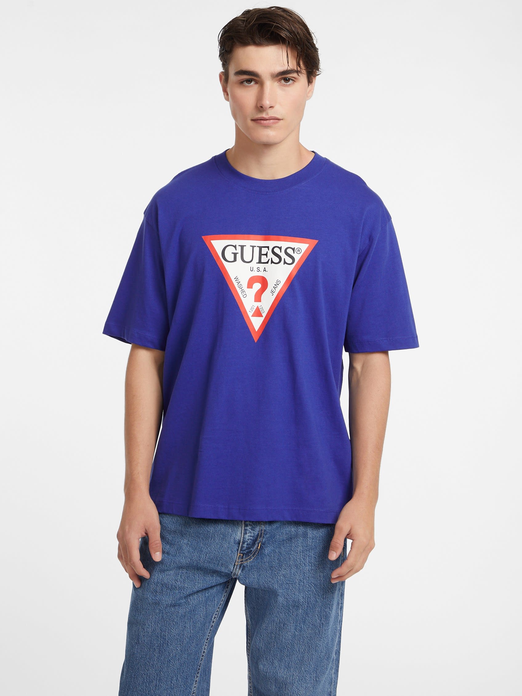 ゲス GUESS GUESS JEANS Short Sleeves Crew Neck Os Iconic Tee （G7CB） G7CB