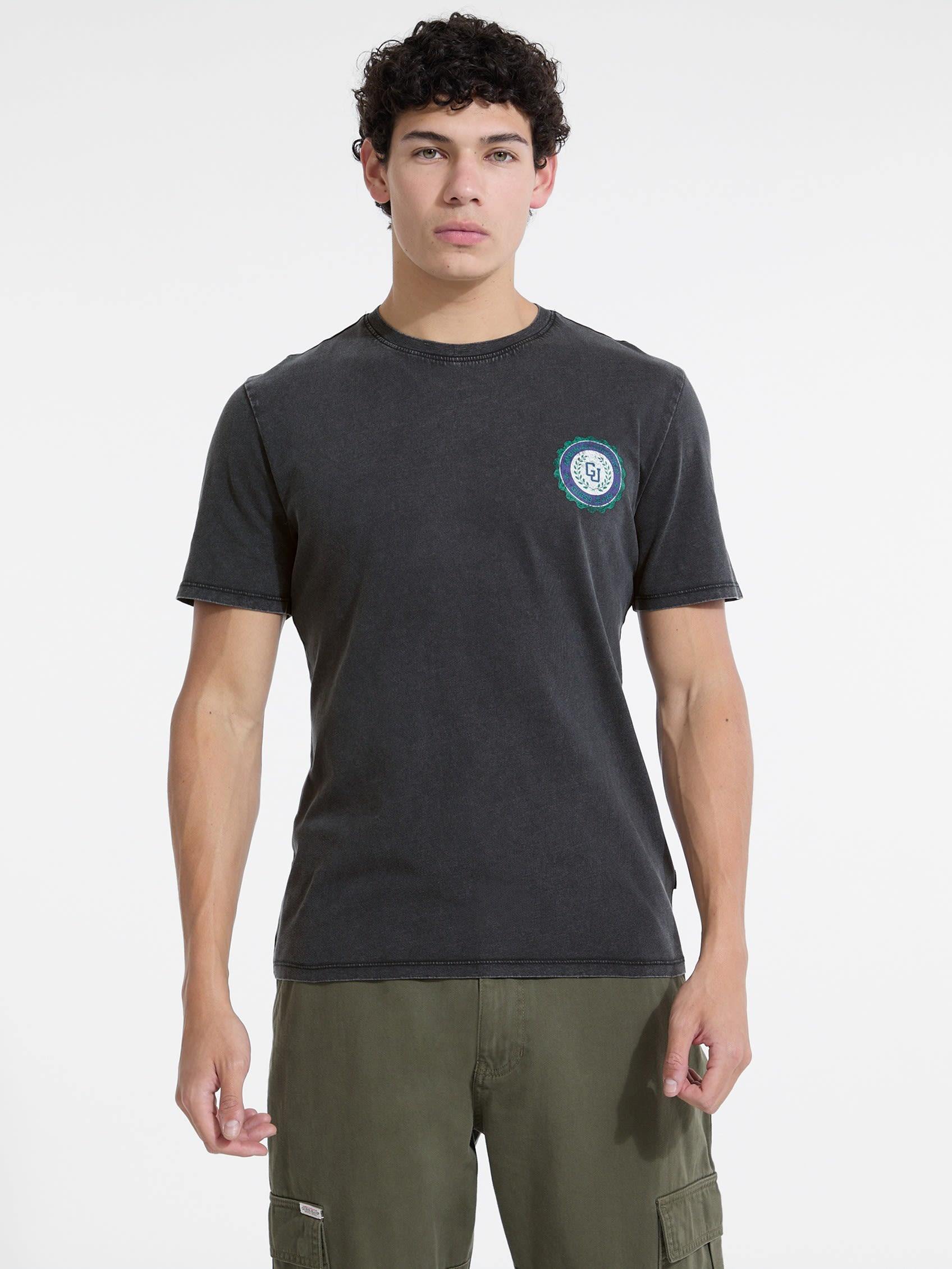 ゲス GUESS GUESS JEANS Slim Front Back Logo Tee （JBLK） JBLK