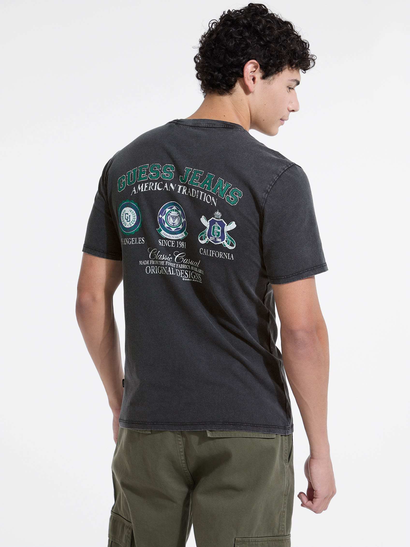 ゲス GUESS GUESS JEANS Slim Front Back Logo Tee （JBLK） JBLK