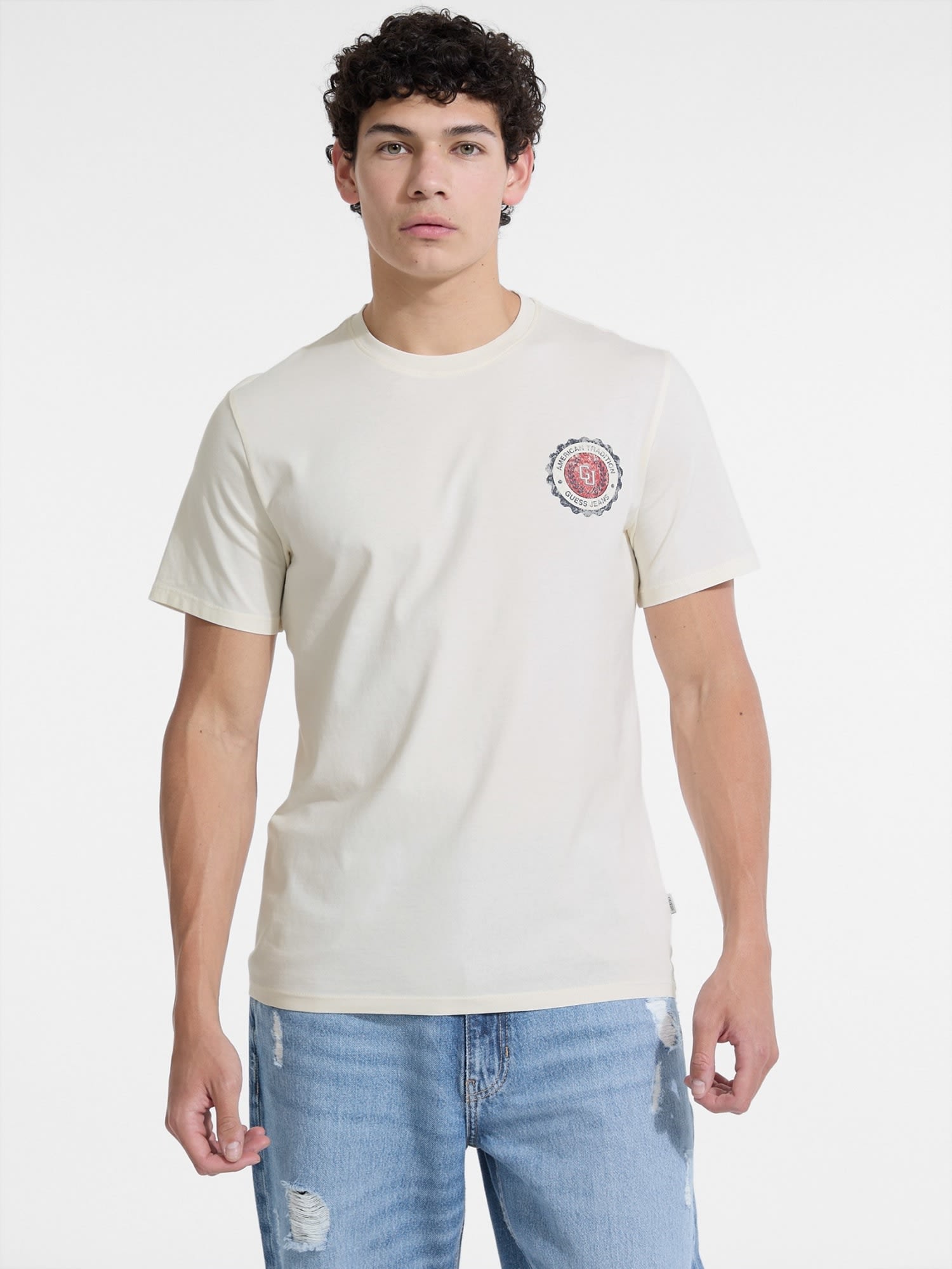 ゲス GUESS GUESS JEANS Slim Front Back Logo Tee （G054） G054