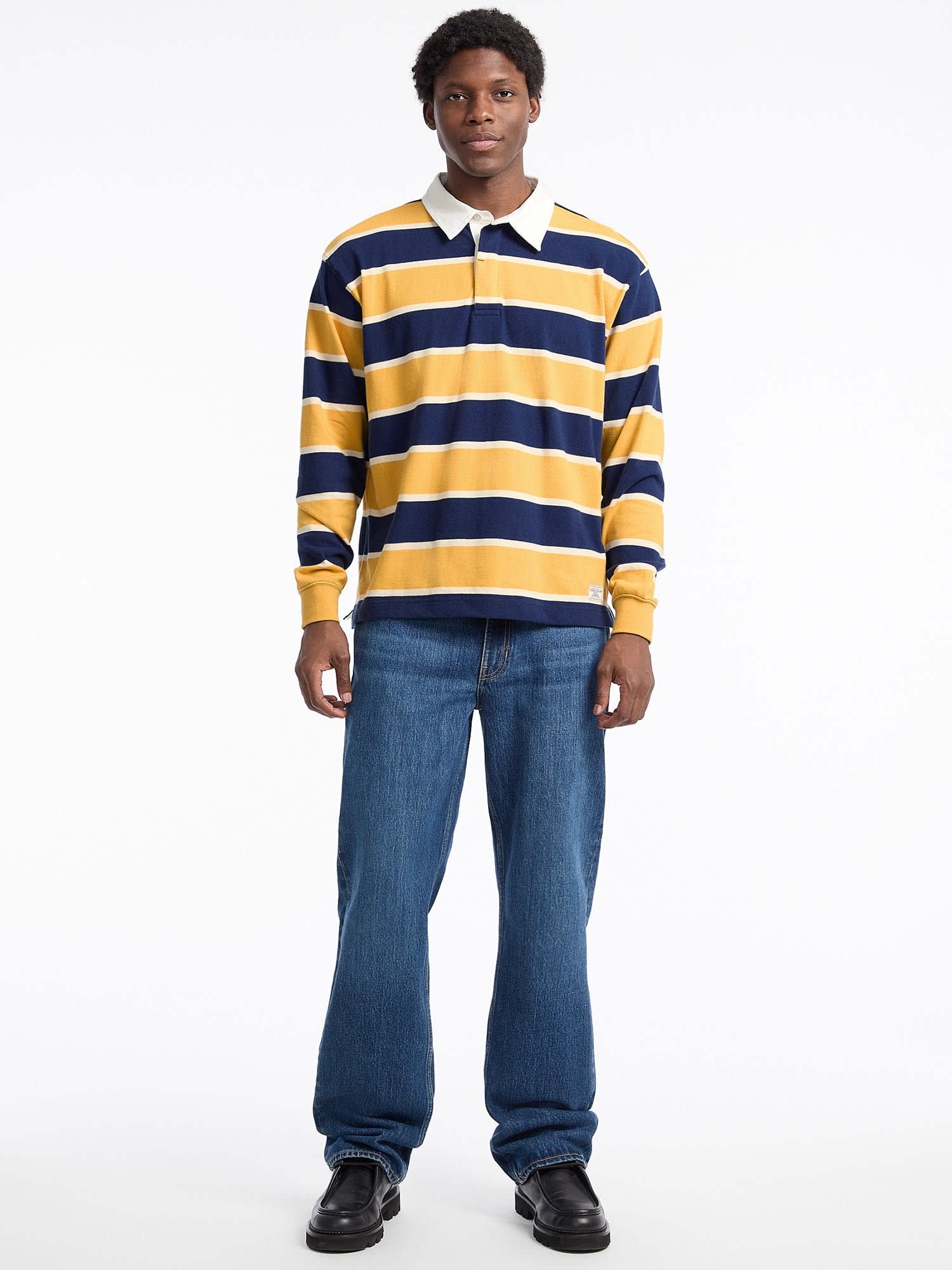 ゲス GUESS GUESS JEANS Long Sleeves Rugby Stripe Polo （S20X） S20X