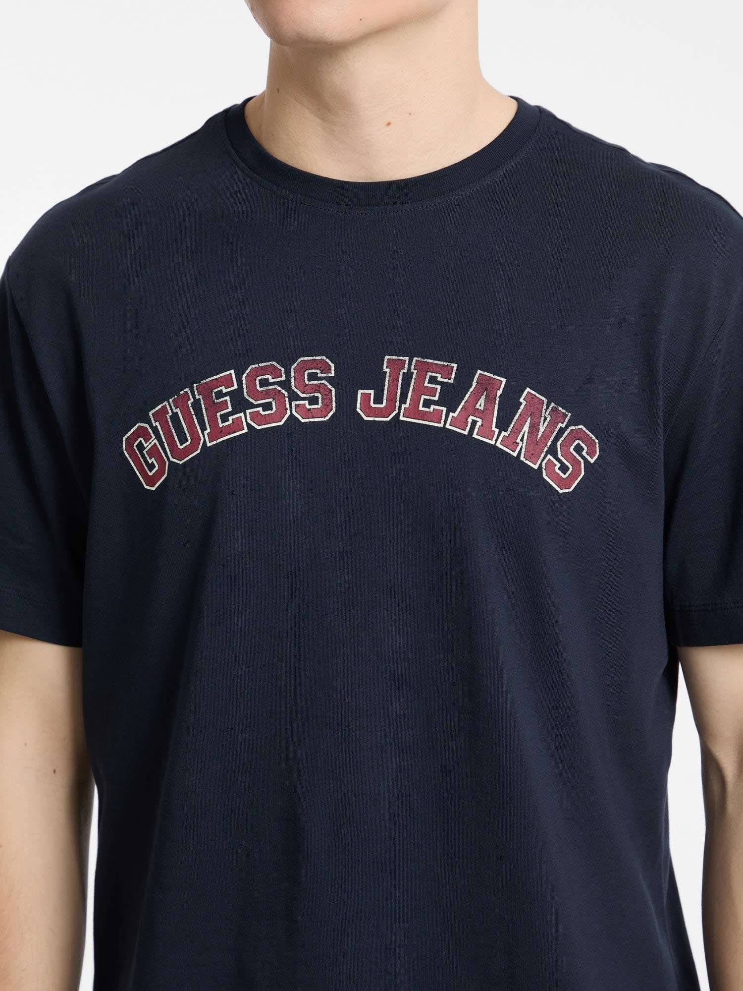 ゲス GUESS GUESS JEANS Short Sleeves Crew Neck Regular Collegiate Tee （A71W） A71W