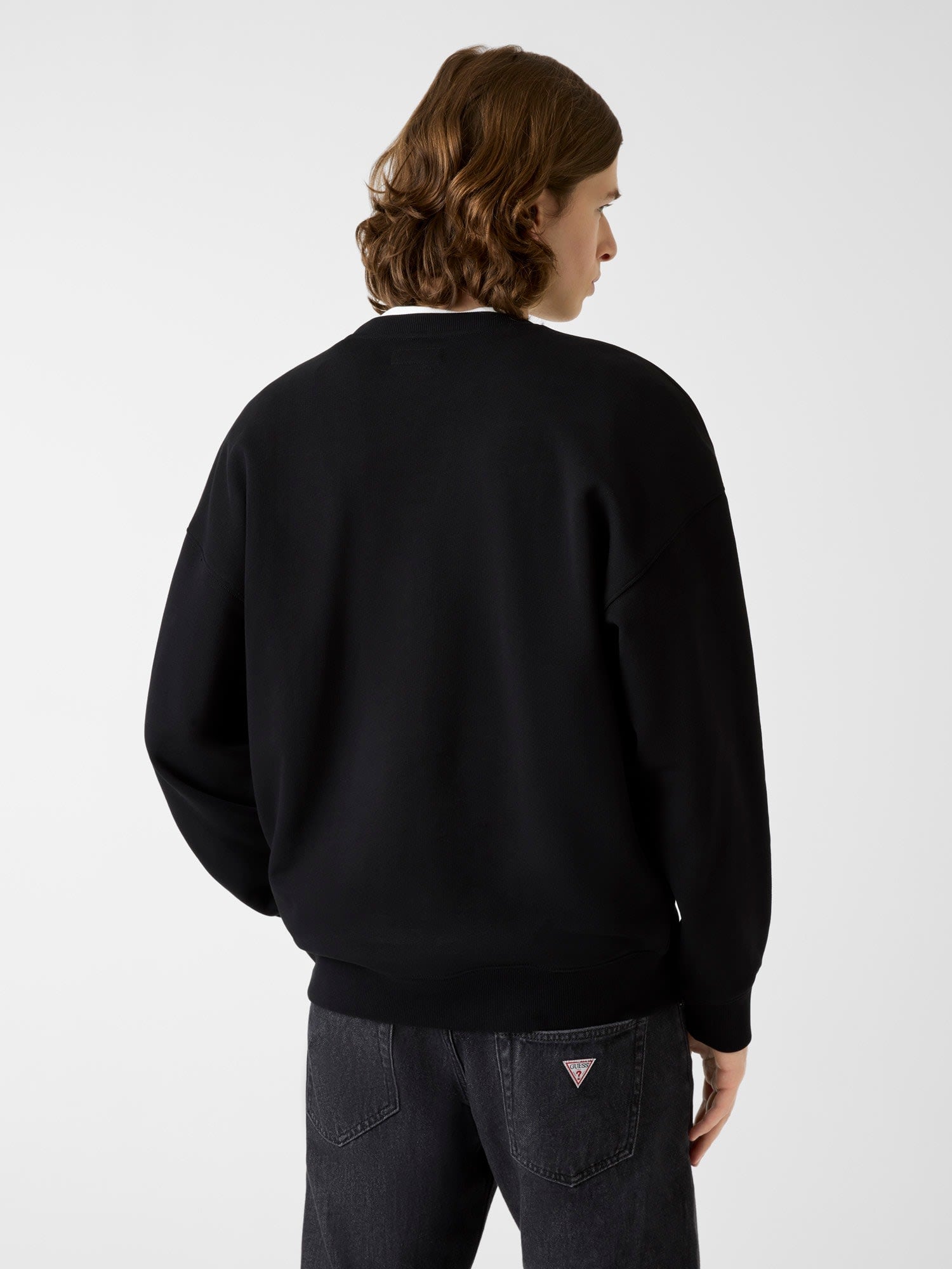 ゲス GUESS GUESS JEANS Os Ringer Crewneck （JBLK） JBLK