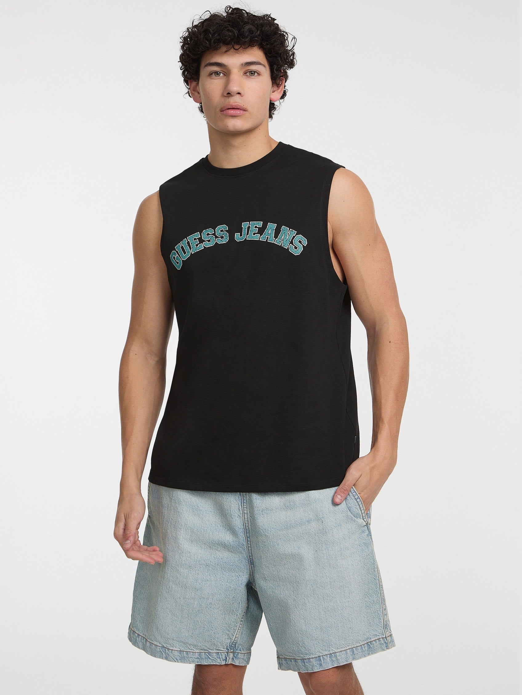 ゲス GUESS GUESS JEANS Muscle Collegiate Tank （JBLK） JBLK