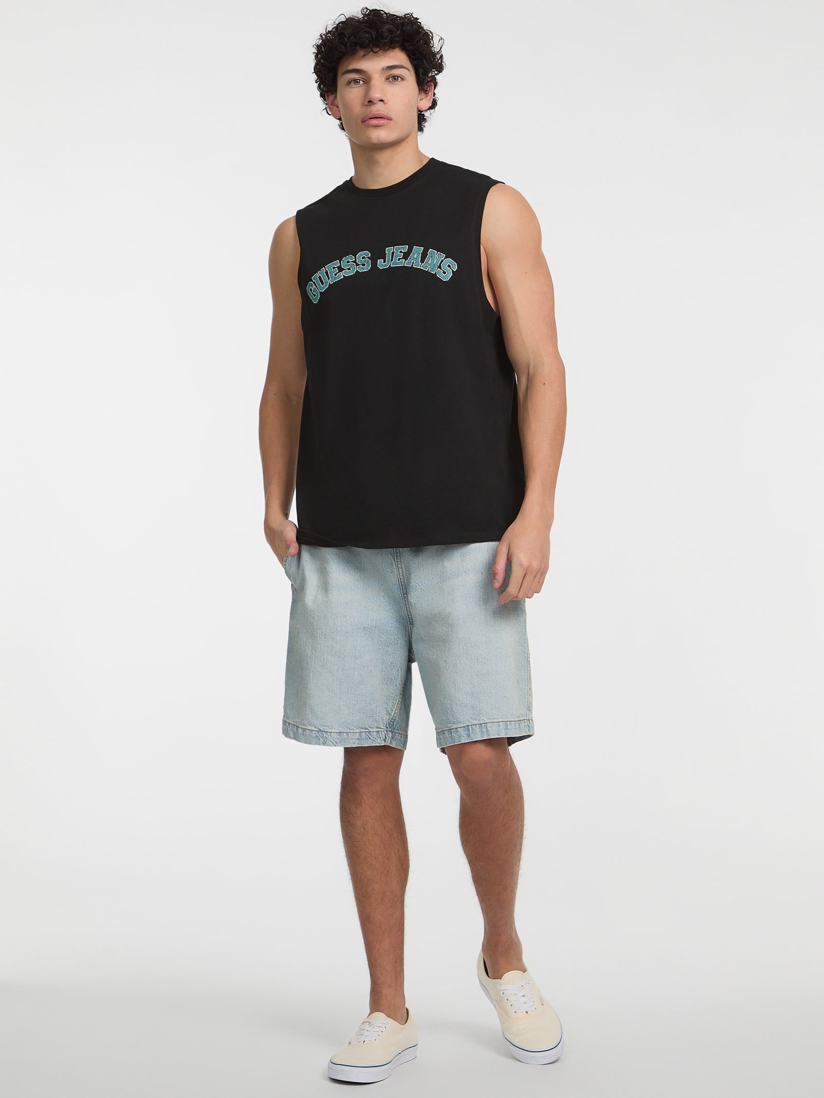 ゲス GUESS GUESS JEANS Muscle Collegiate Tank （JBLK） JBLK