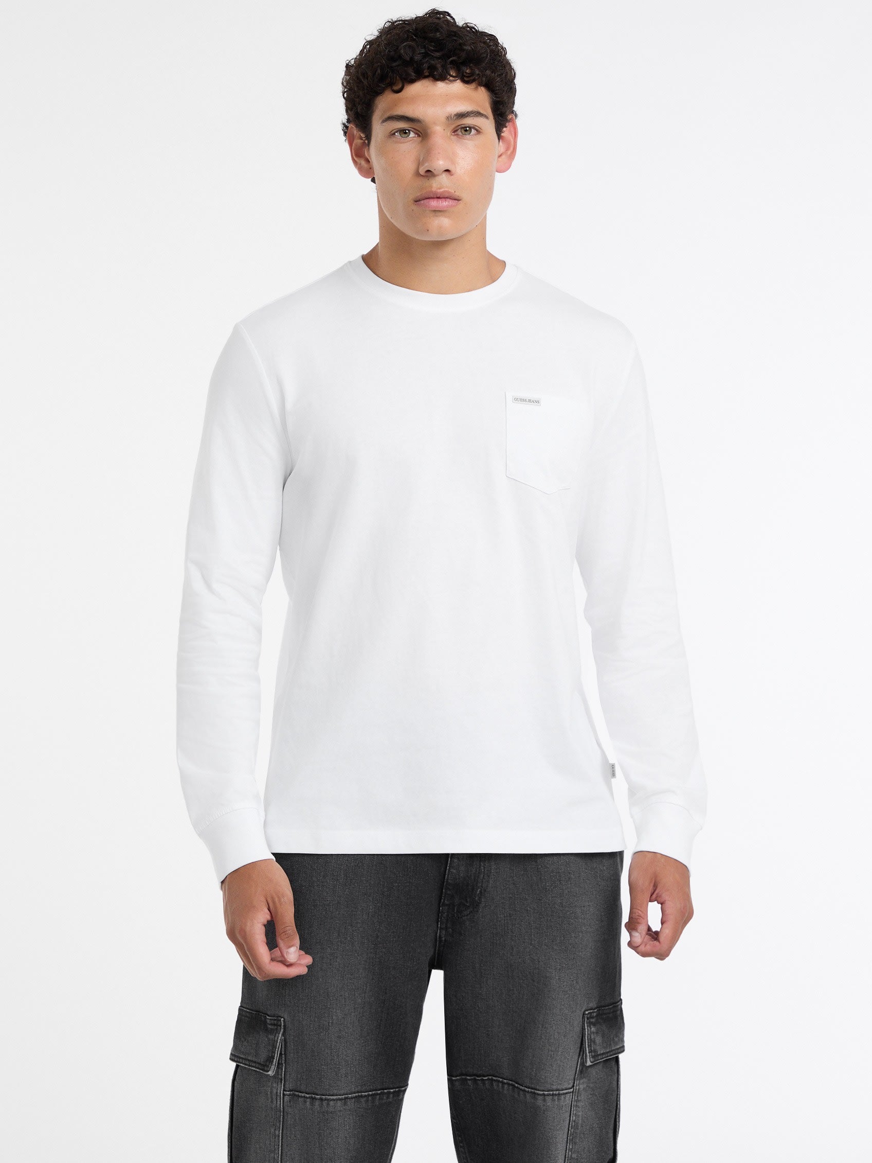 ゲス GUESS GUESS JEANS Long Sleeves Crew Neck Regular Poket Tee （G011） G011