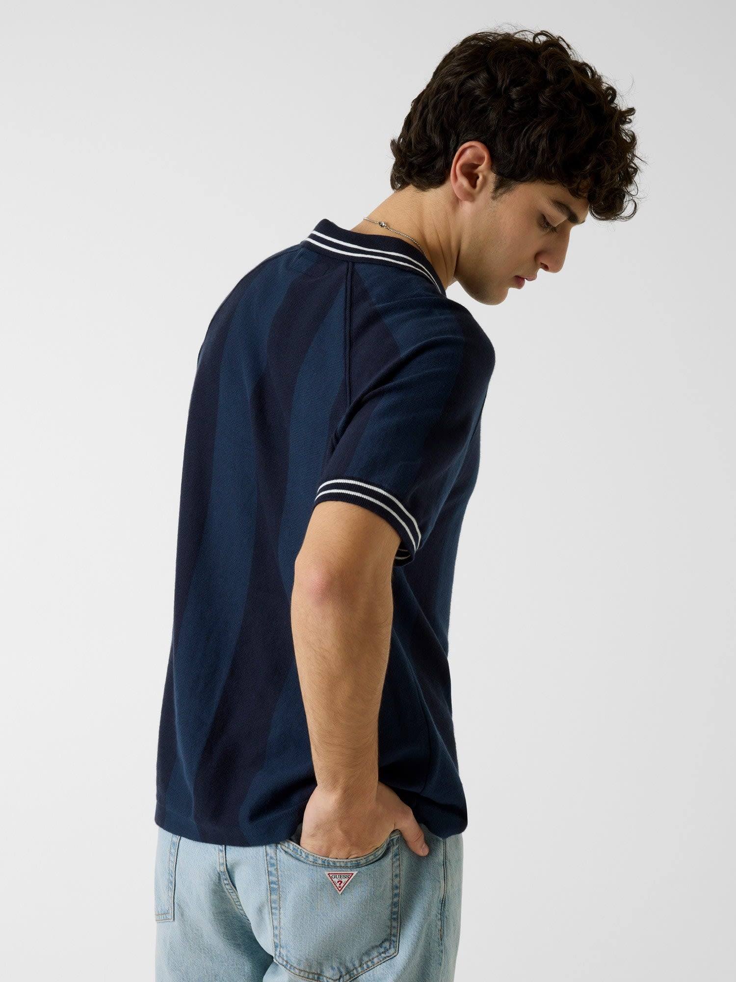 ゲス GUESS GUESS JEANS STRIPED Polo Sweater （S75Q） S75Q