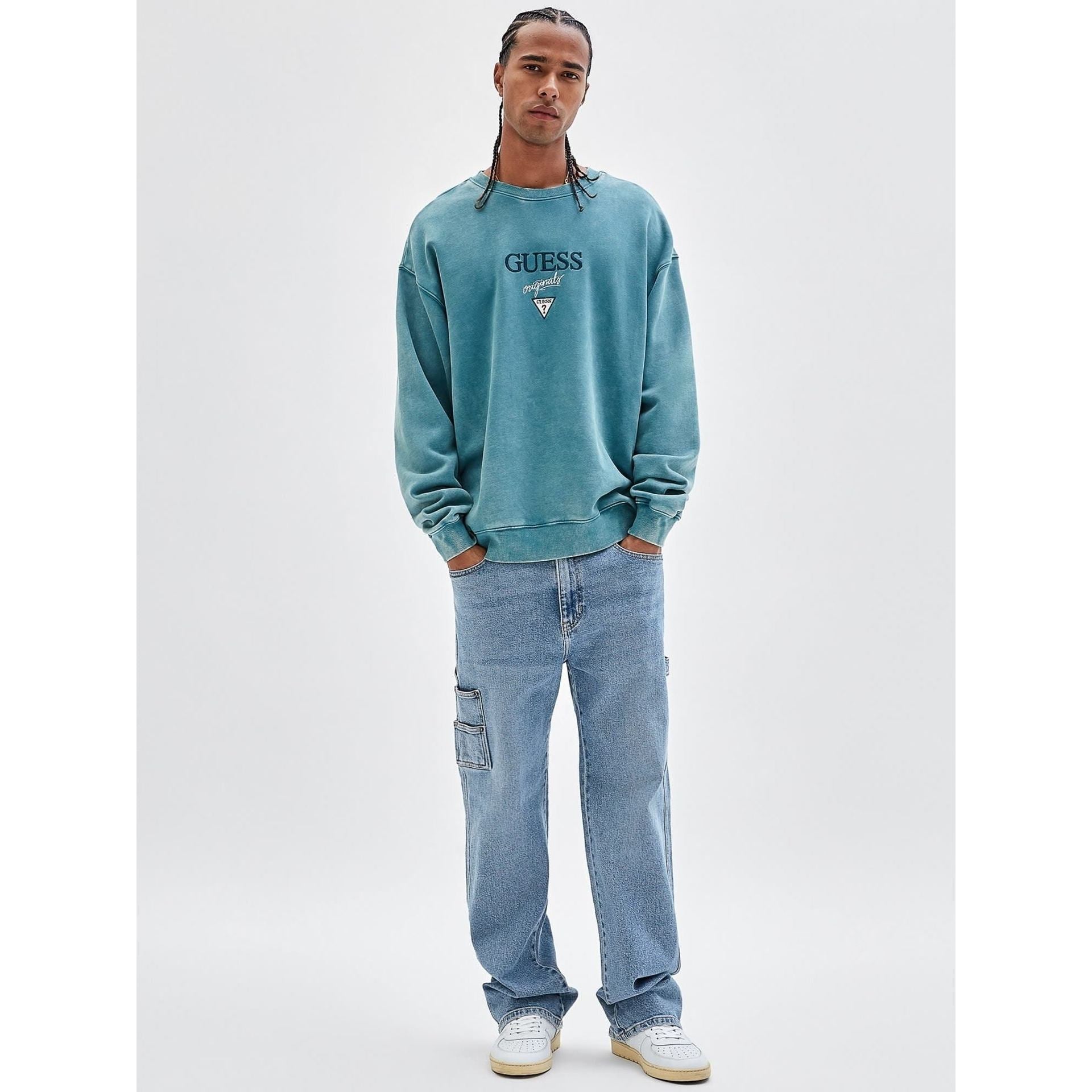 ゲス GUESS GUESS Originals Logo Crewneck Sweatshirt  トップス スウェット