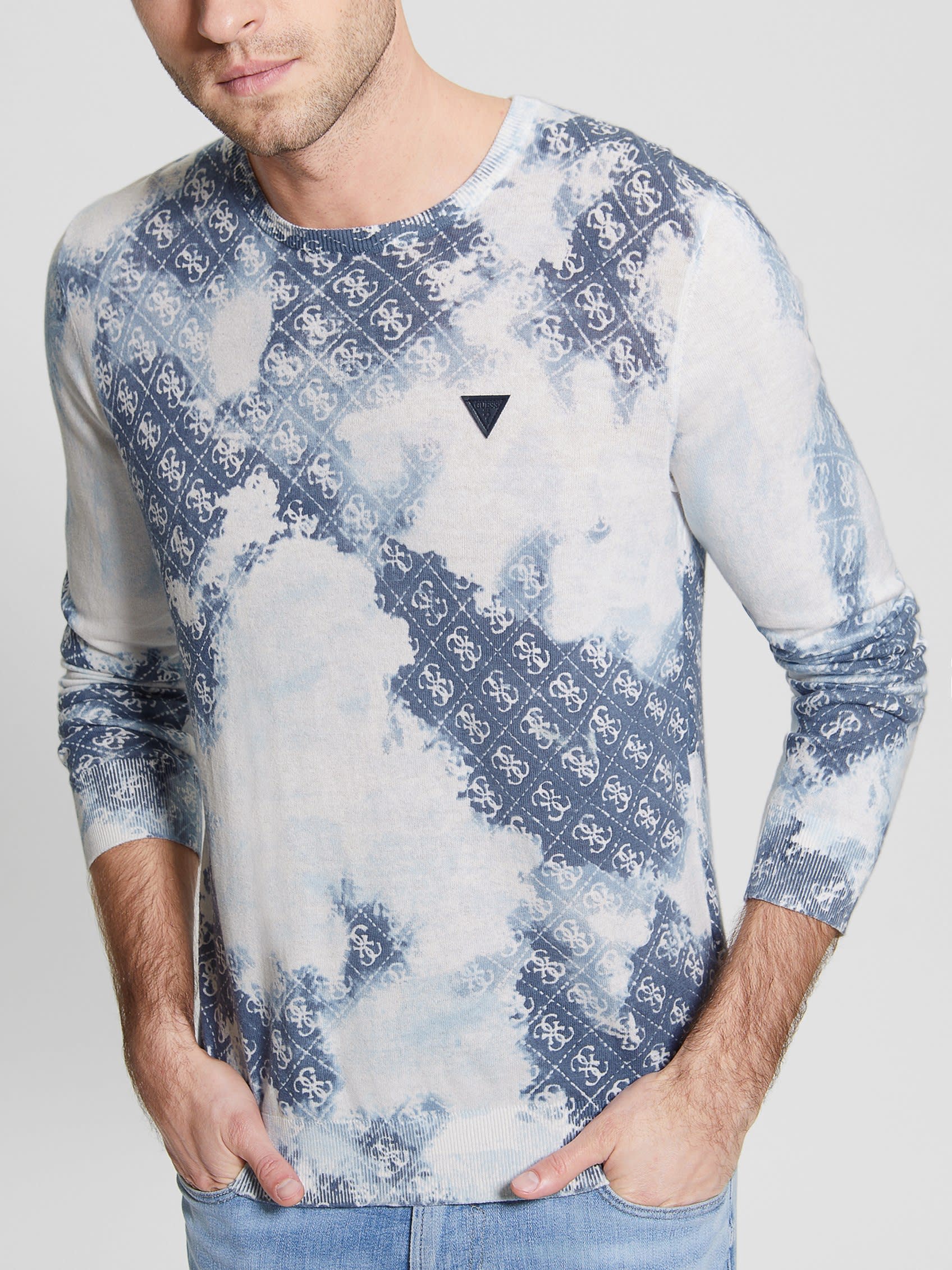 ゲス GUESS Tyson Bleach Printed Sweater （P7HH） ニット セーター P7HH
