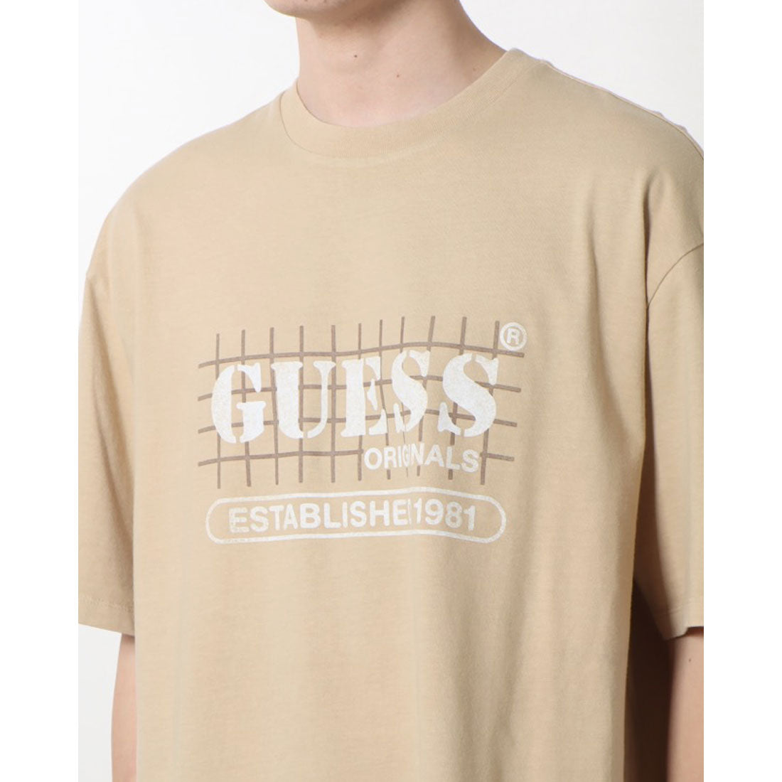 ゲス GUESS GUESS Originals Grid Logo Washed Tee  ロゴTシャツ
